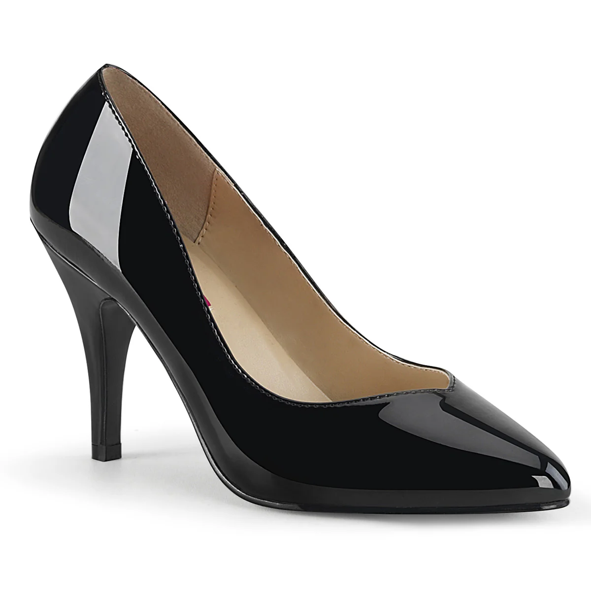 Black 4 Inch Fetish Wide Heels - Pleaser Pink Label DREAM-420W - Image 6