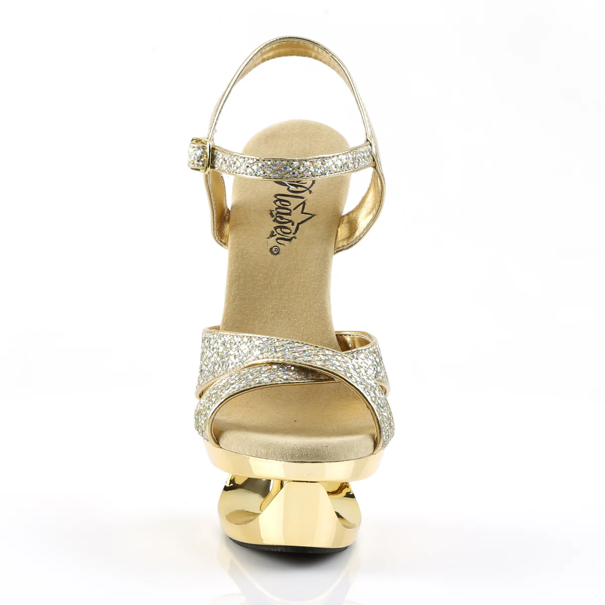 Gold 6.5 Inch Pole Dance Platform Shoes -  Pleaser ECLIPSE-619G - Image 2