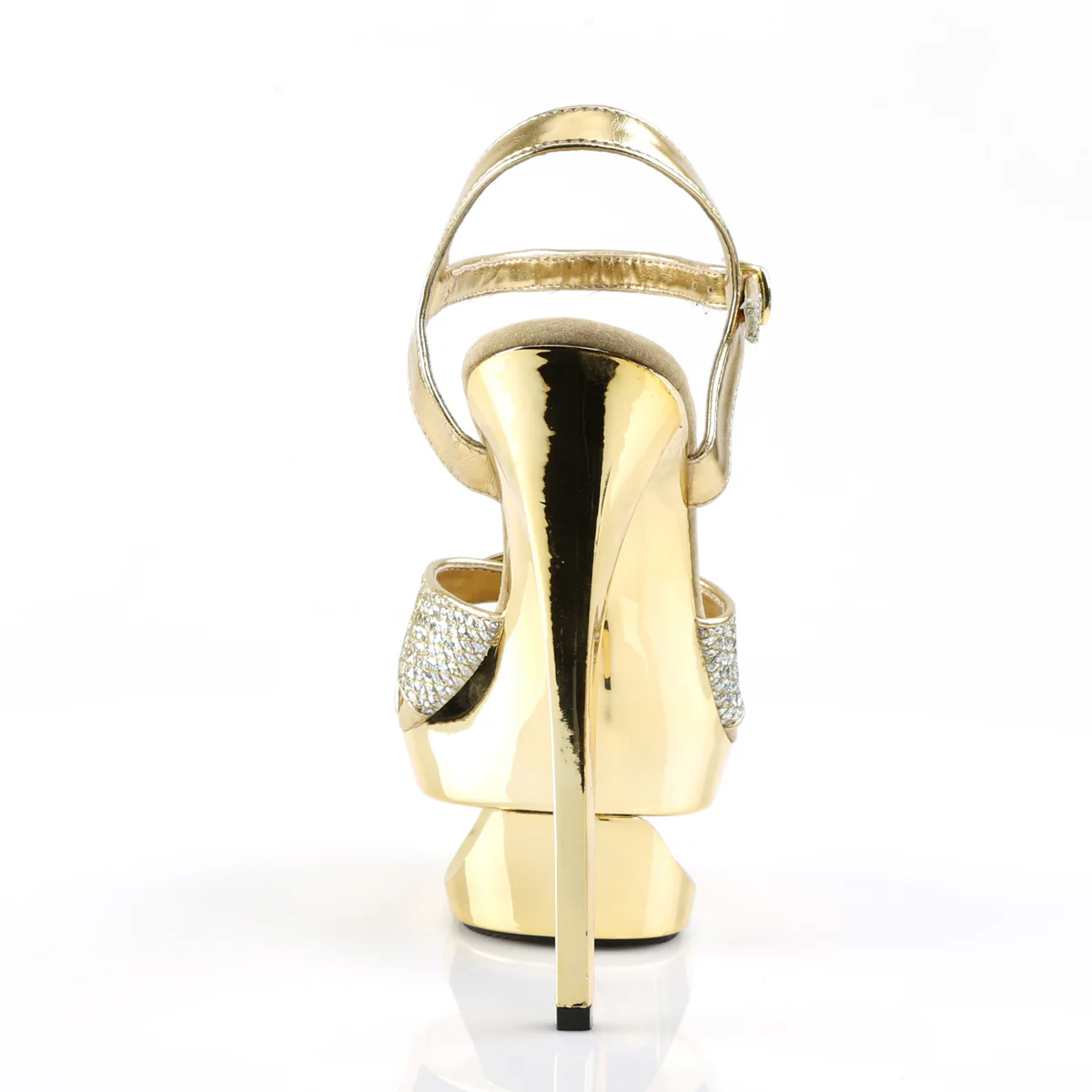 Gold 6.5 Inch Pole Dance Platform Shoes -  Pleaser ECLIPSE-619G - Image 4