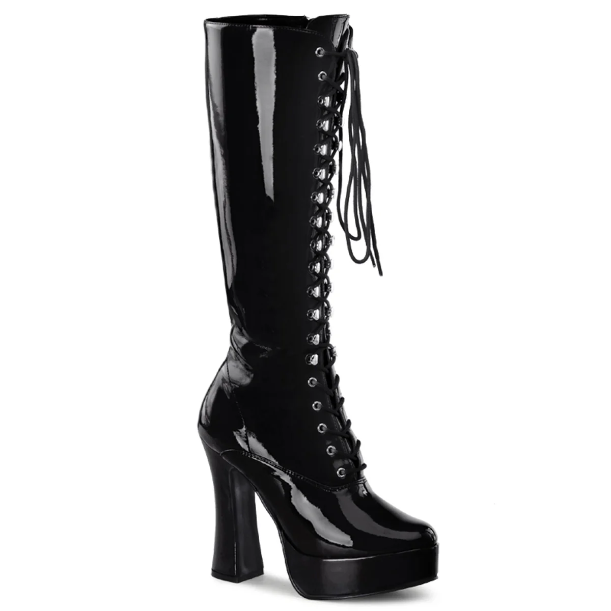 Black 5 Inch Retro Dancing Knee High Boots - Pleaser ELECTRA-2020 - Image 6