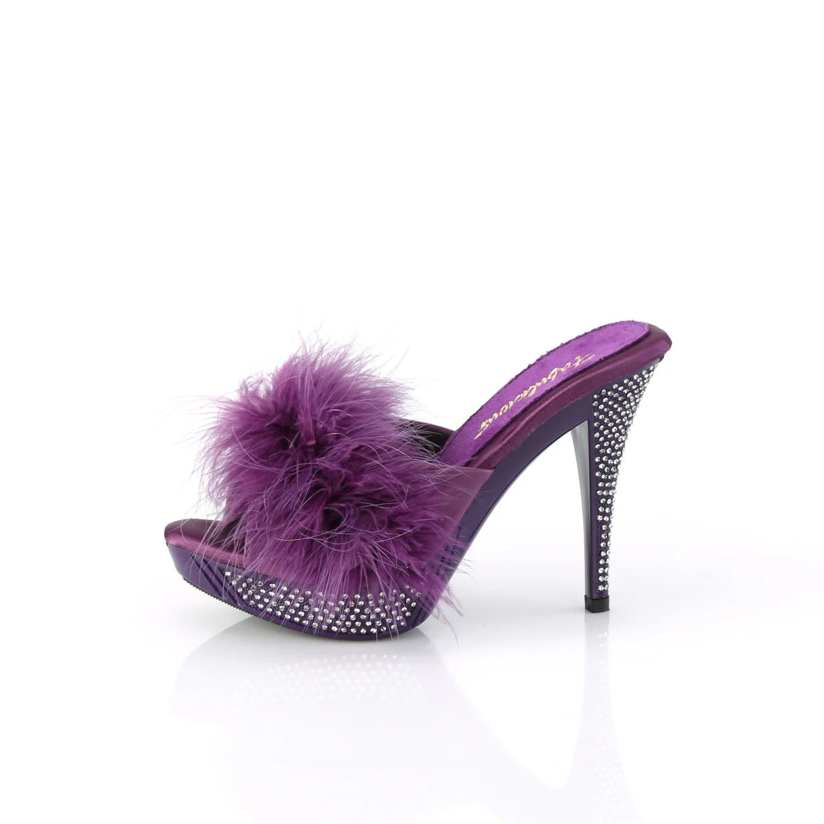 Purple 4.5 Inch Fetish Shoes - Fabulicious ELEGANT-401F - Image 3