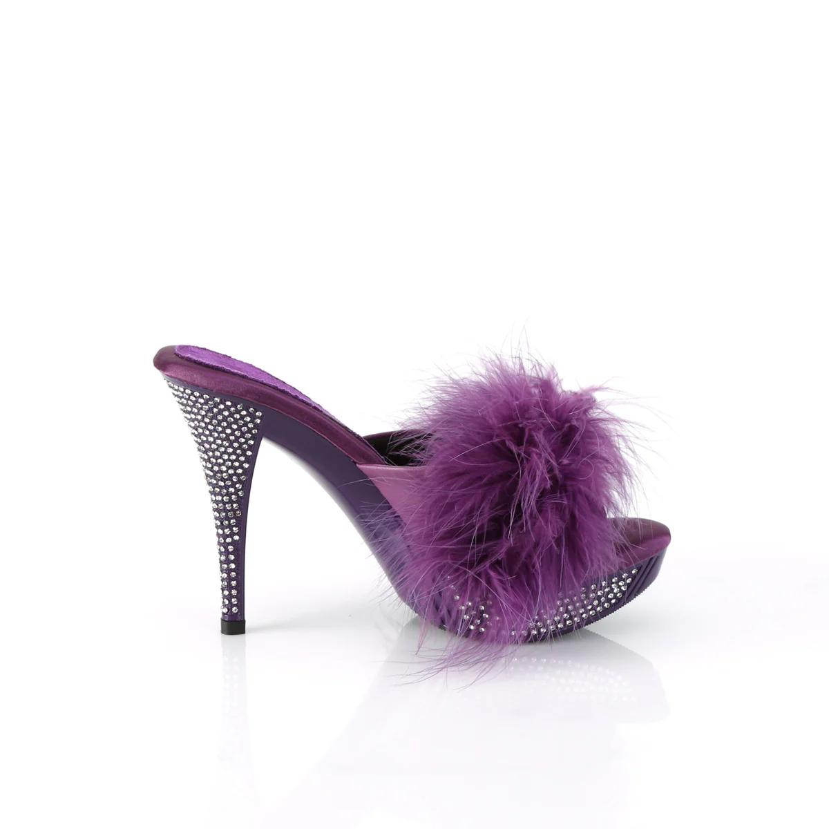 Purple 4.5 Inch Fetish Shoes - Fabulicious ELEGANT-401F - Image 5