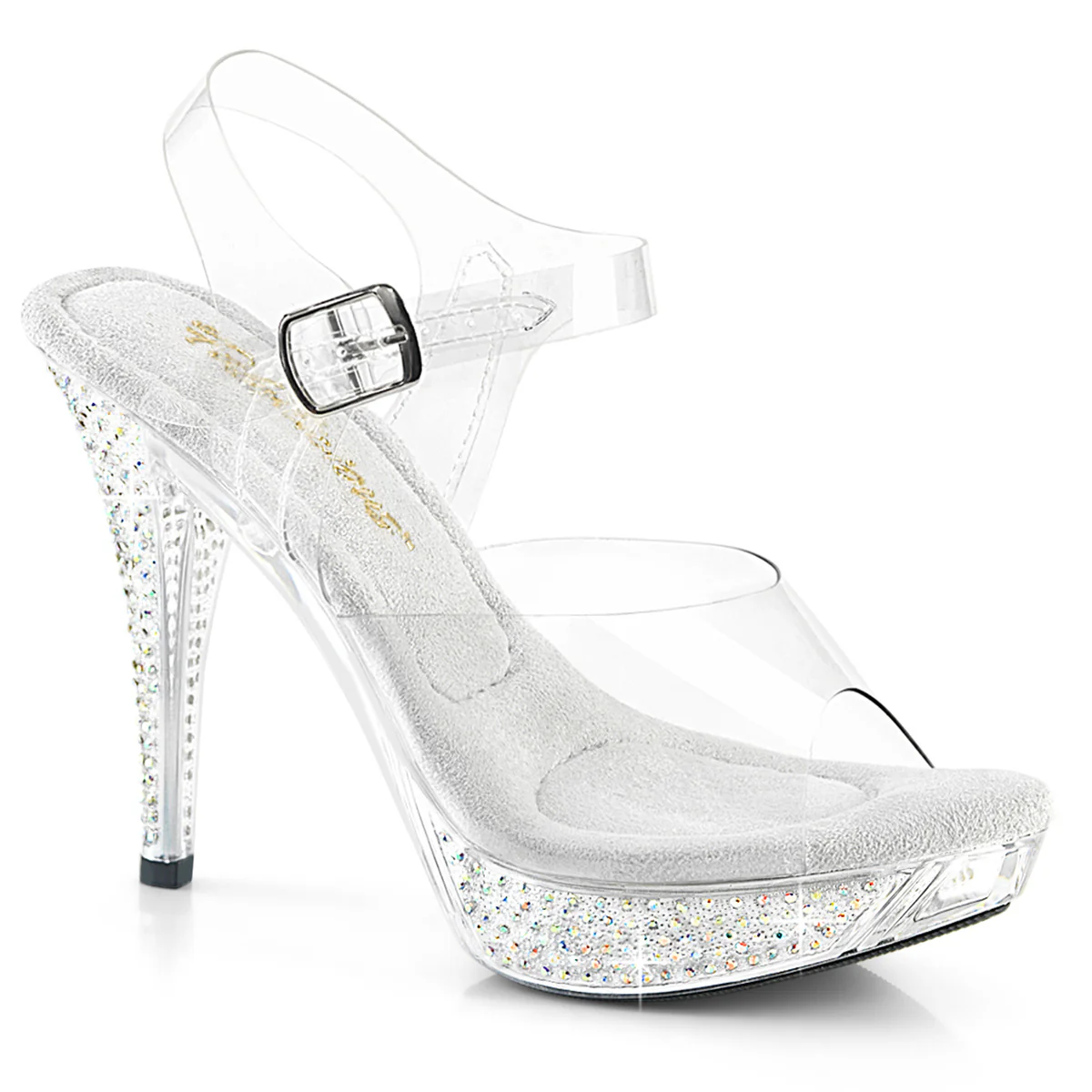Clear 4.5 Inch Posing Shoes -  Fabulicious ELEGANT-408ABRS