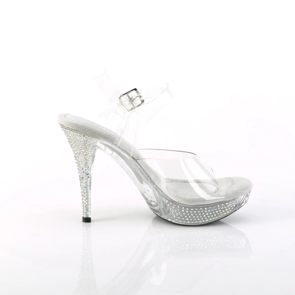 Clear 4.5 Inch Posing Shoes -  Fabulicious ELEGANT-408ABRS - Image 5