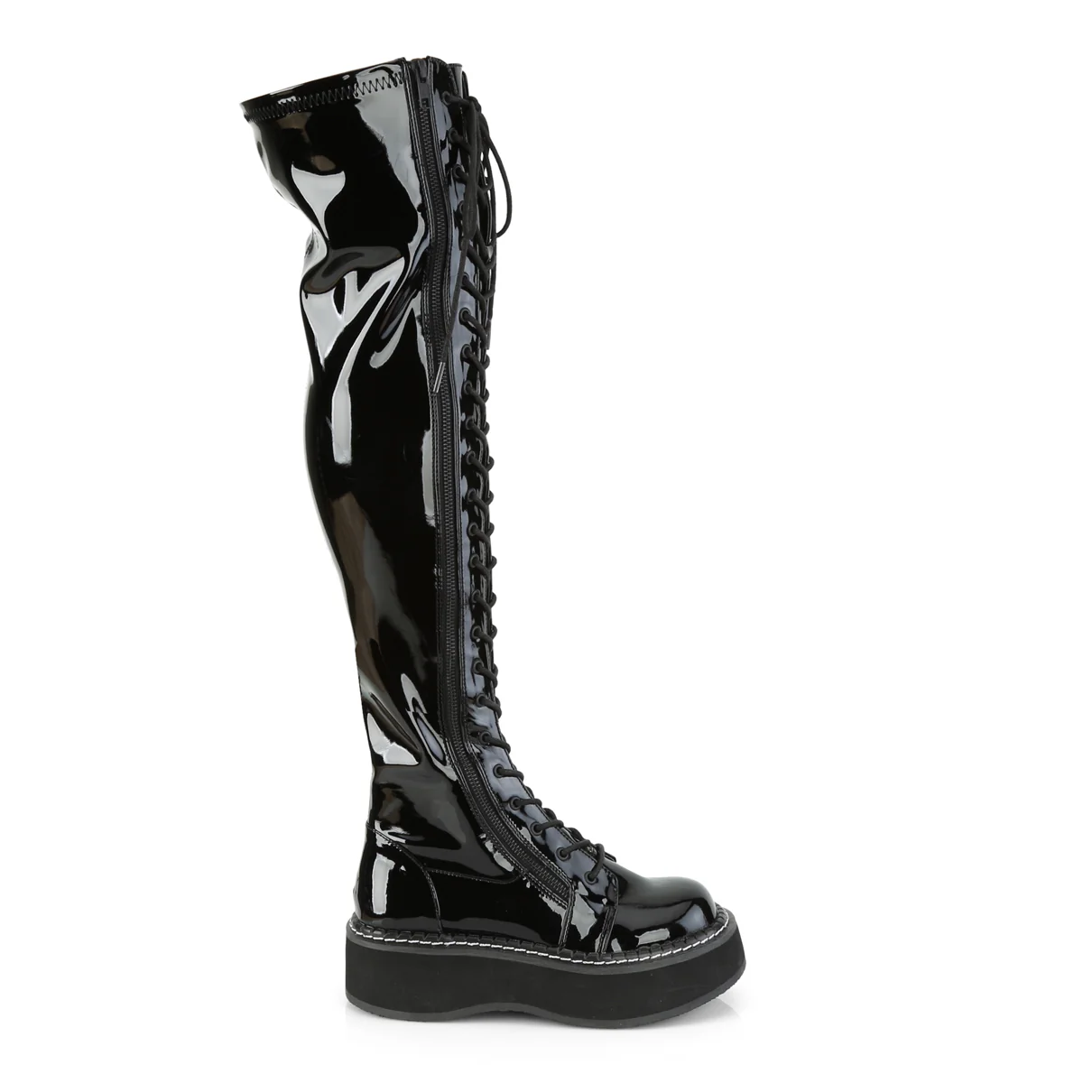 Black  Alternative Women's Over-the-Knee Boots -  Demonia Cult EMILY-375 - Image 5