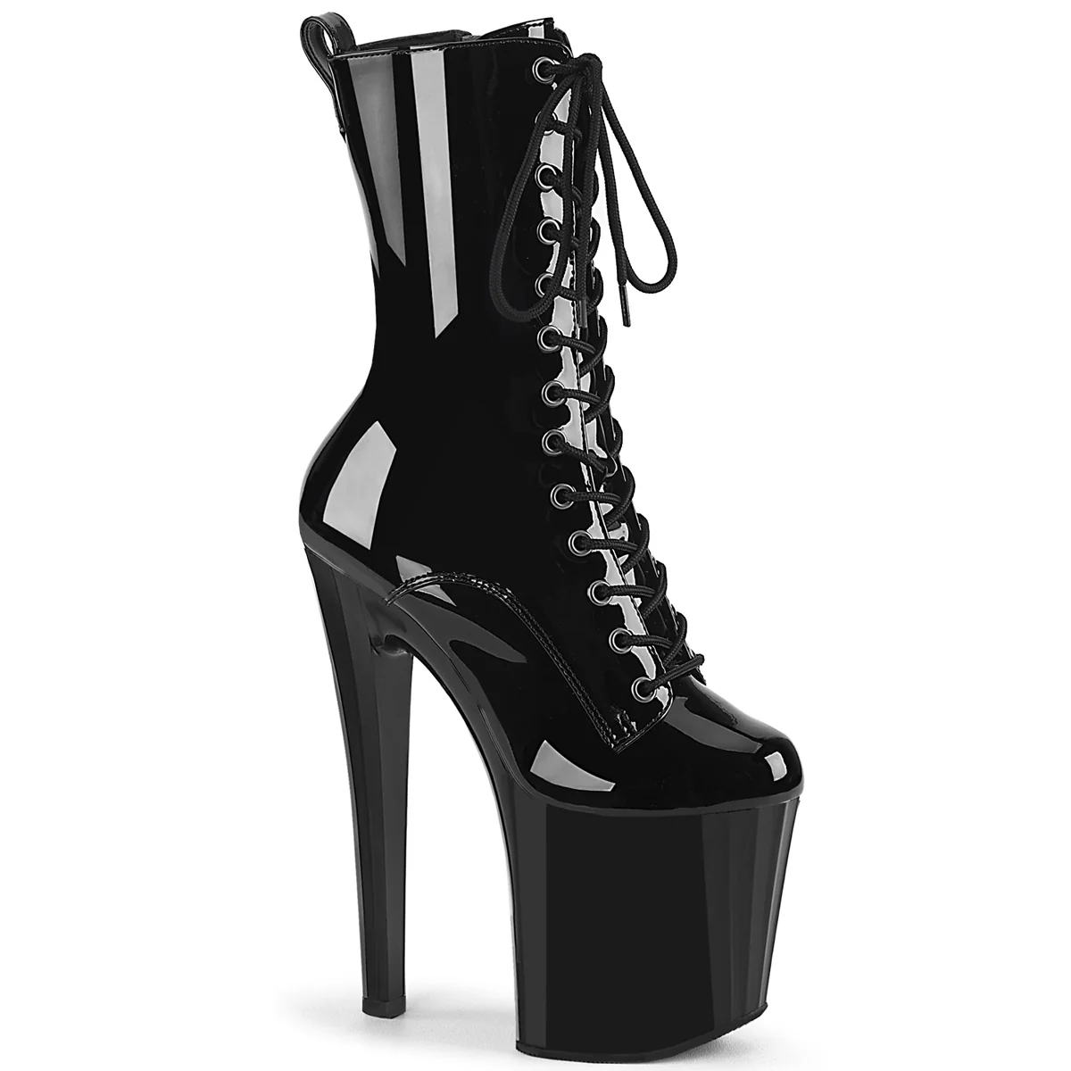 Black 8 Inch Exotic Dancer Ankle Boots - Pleaser ENCHANT-1040