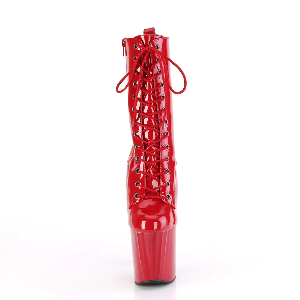 Red 8 Inch Fetish Platform Ankle Boots - Pleaser ENCHANT-1040 - Image 2