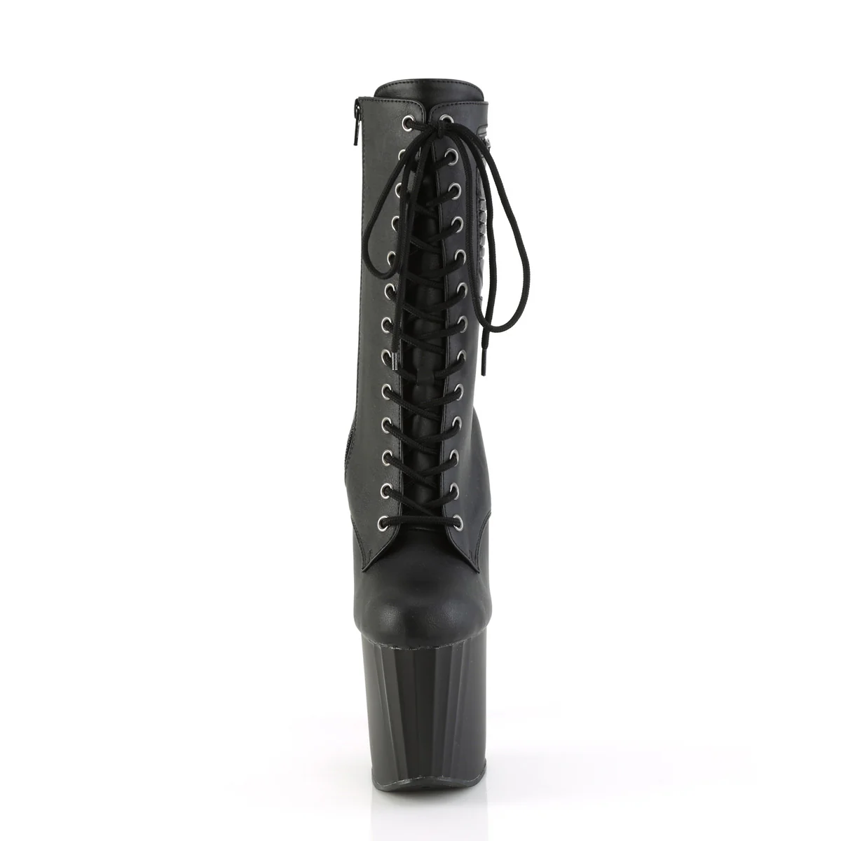 Black 8 Inch Platform Kinky Ankle Boots - Pleaser ENCHANT-1040PK - Image 2