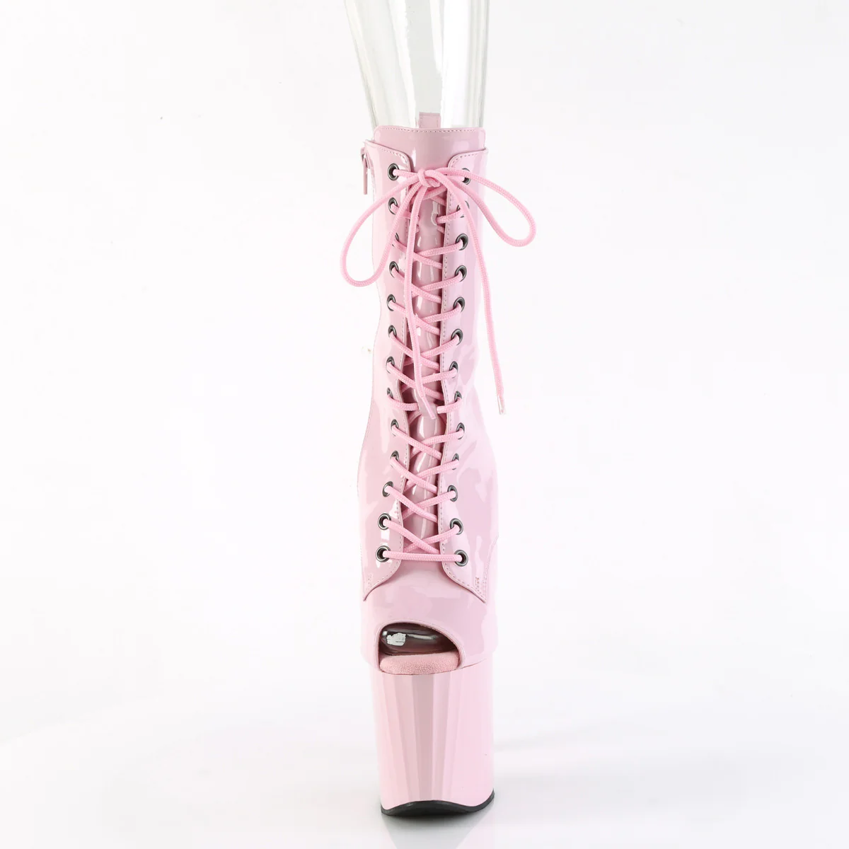 Baby Pink 8 Inch Exotic Dance Ankle Boots -  Pleaser ENCHANT-1041 - Image 2