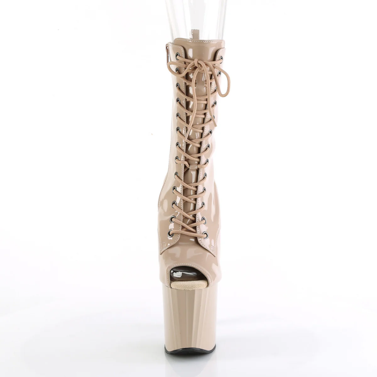 Nude 8 Inch Erotic Platform Ankle Boots - Pleaser ENCHANT-1041 - Image 2