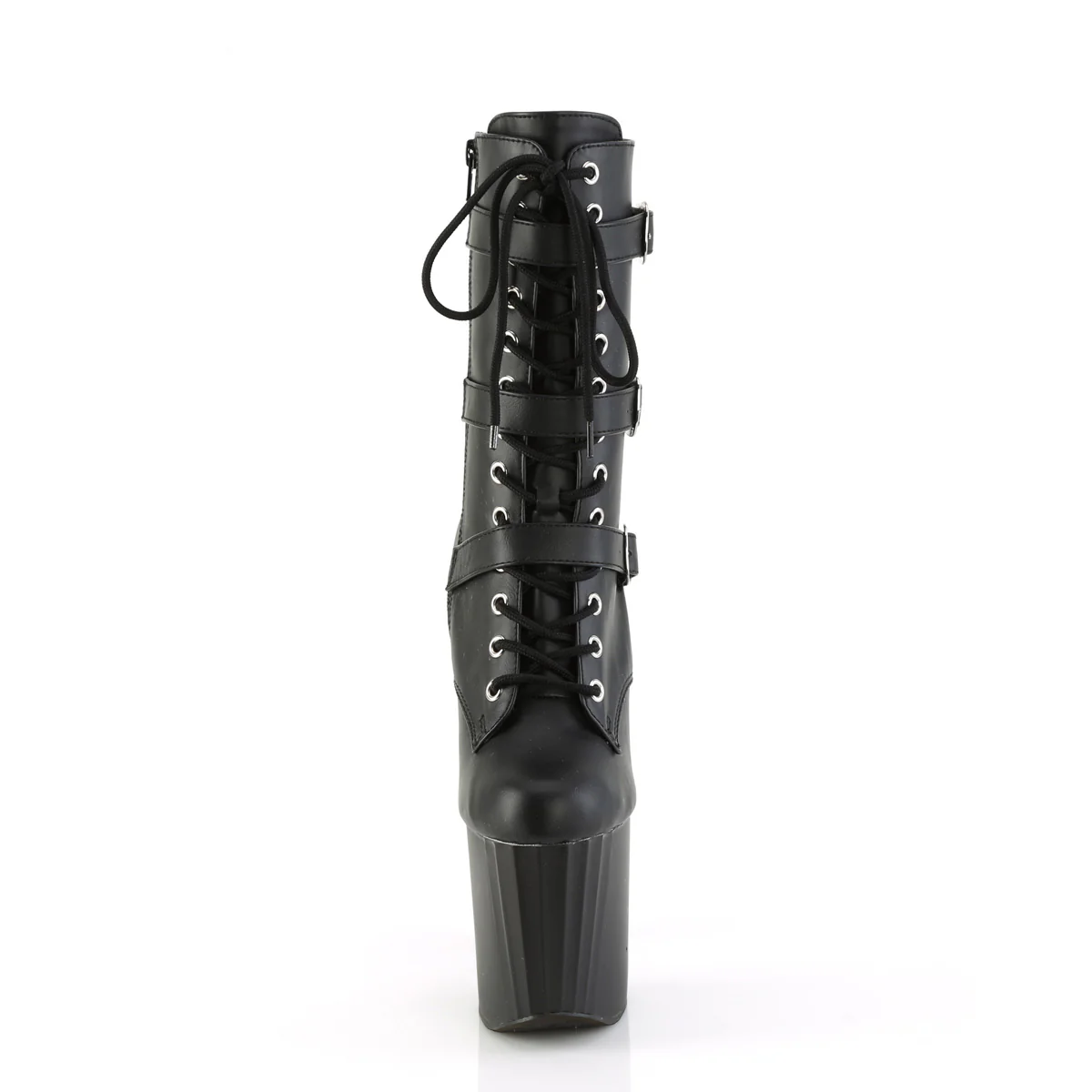 Black 8 Inch Exotic Dancing Ankle Boots -  Pleaser ENCHANT-1043 - Image 2