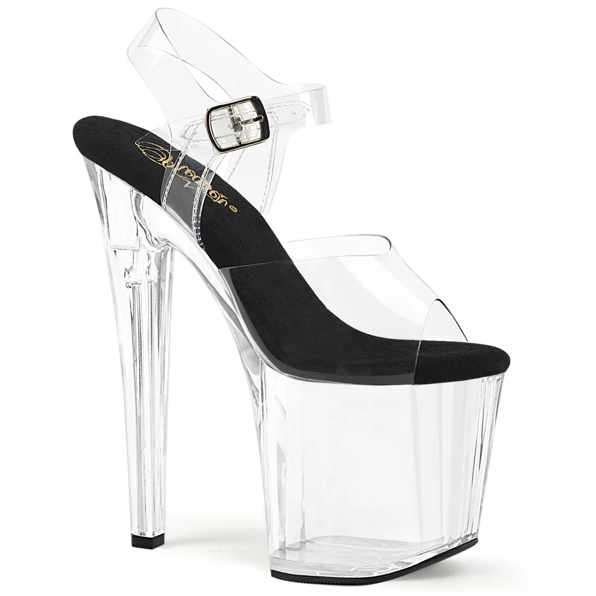 Clear 8 Inch Fetish Platform Ankle Boots - Pleaser ENCHANT-708