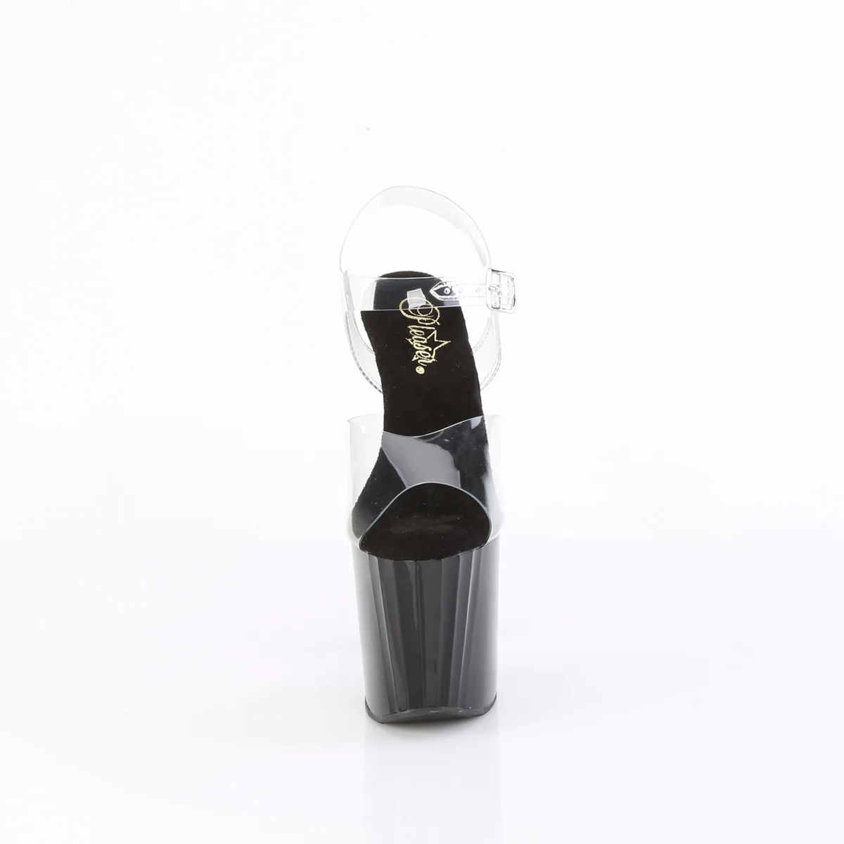Clear Black 8 Inch Pole Dance Ankle Boots - Pleaser ENCHANT-708 - Image 2