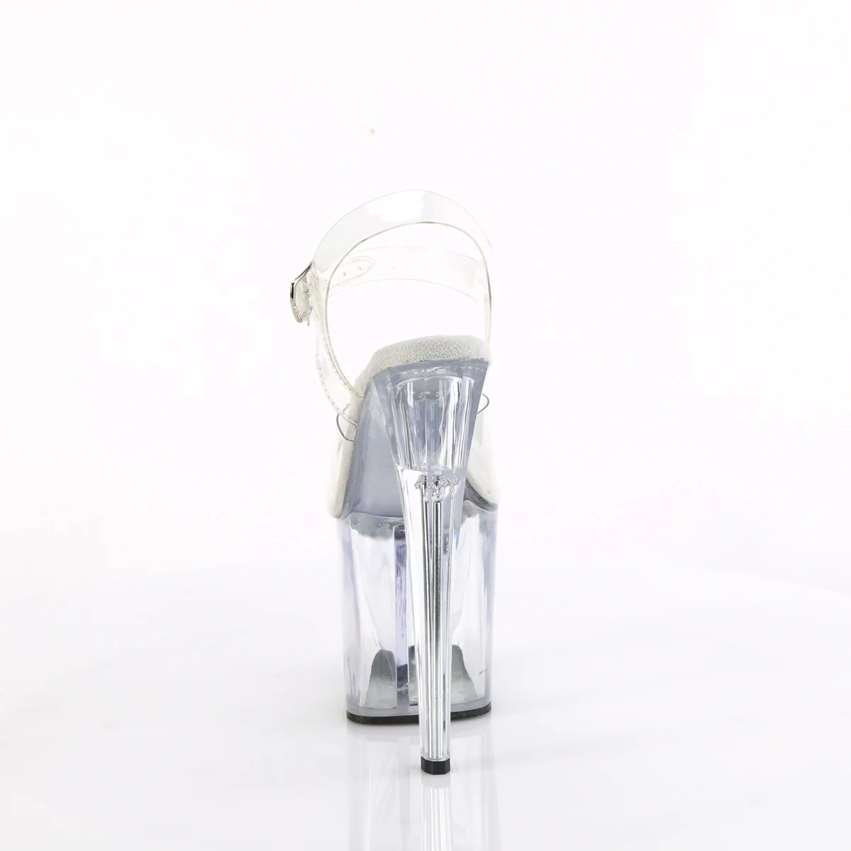 Clear 8 Inch Glitter Platform Ankle Boots -  Pleaser ENCHANT-708 - Image 4