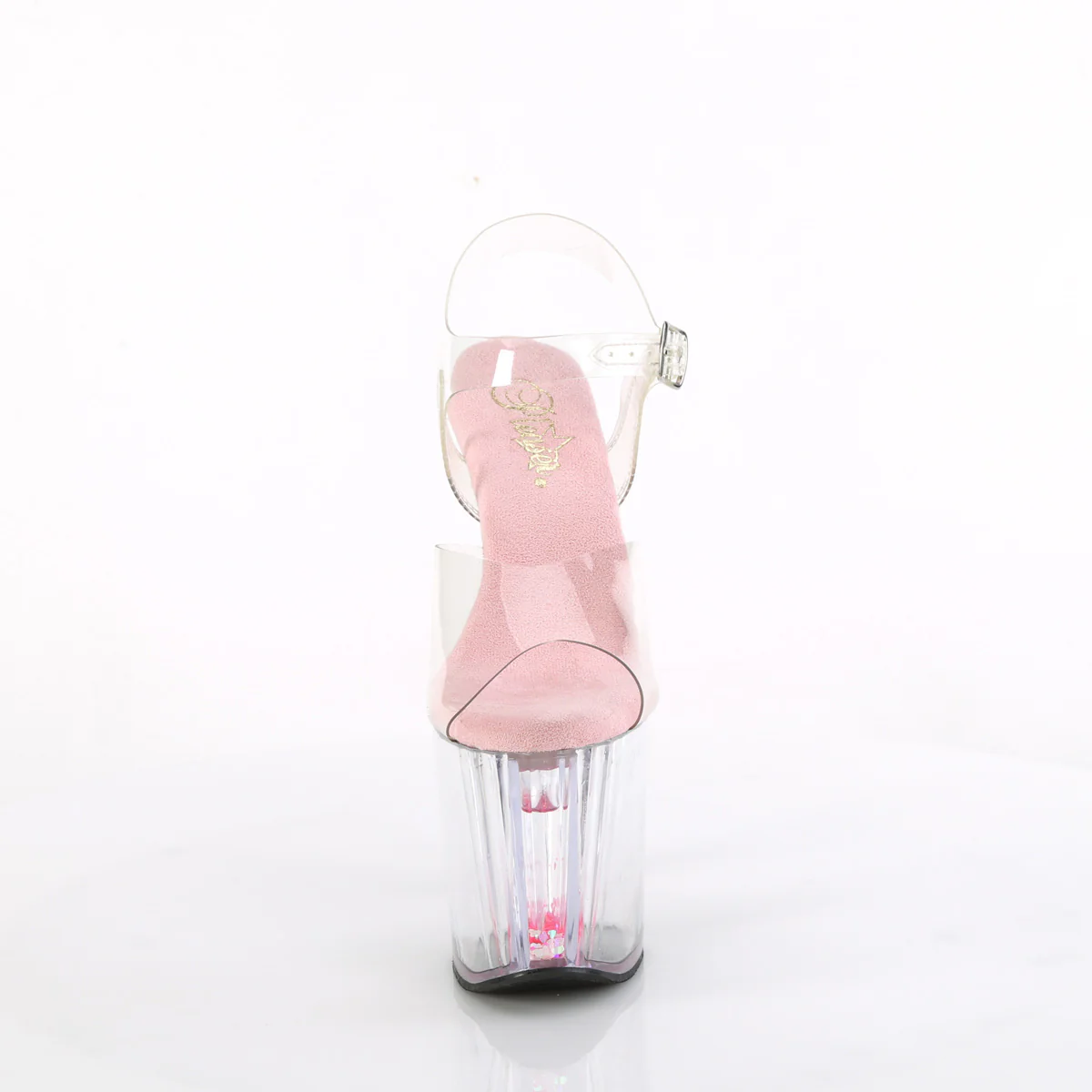 Clear Pink 8 Inch Pole Dance Ankle Boots - Pleaser ENCHANT-708AQUA-03 - Image 2