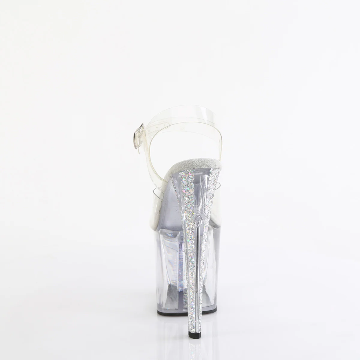 Silver Mini Glitter 8 Inch Exotic Dance Ankle Boots - Pleaser ENCHANT-708AQUA-04 - Image 4