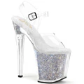 Clear Bling 8 Inch Pole Dancing Ankle Boots -  Pleaser ENCHANT-708RSI - Image 2