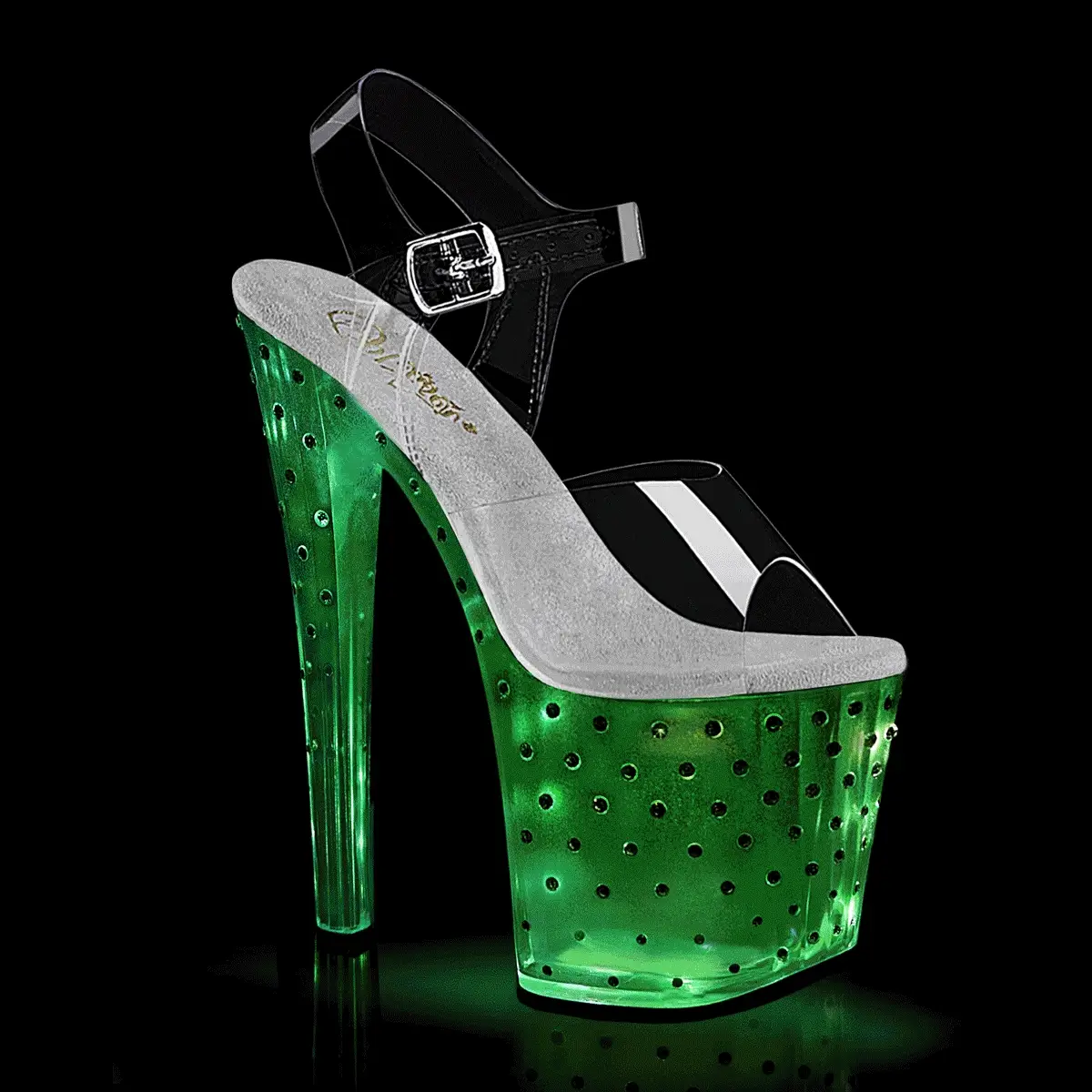 Clear 8 Inch Exotic Dancer Ankle Boots - Pleaser ENCHANT-708T-LT