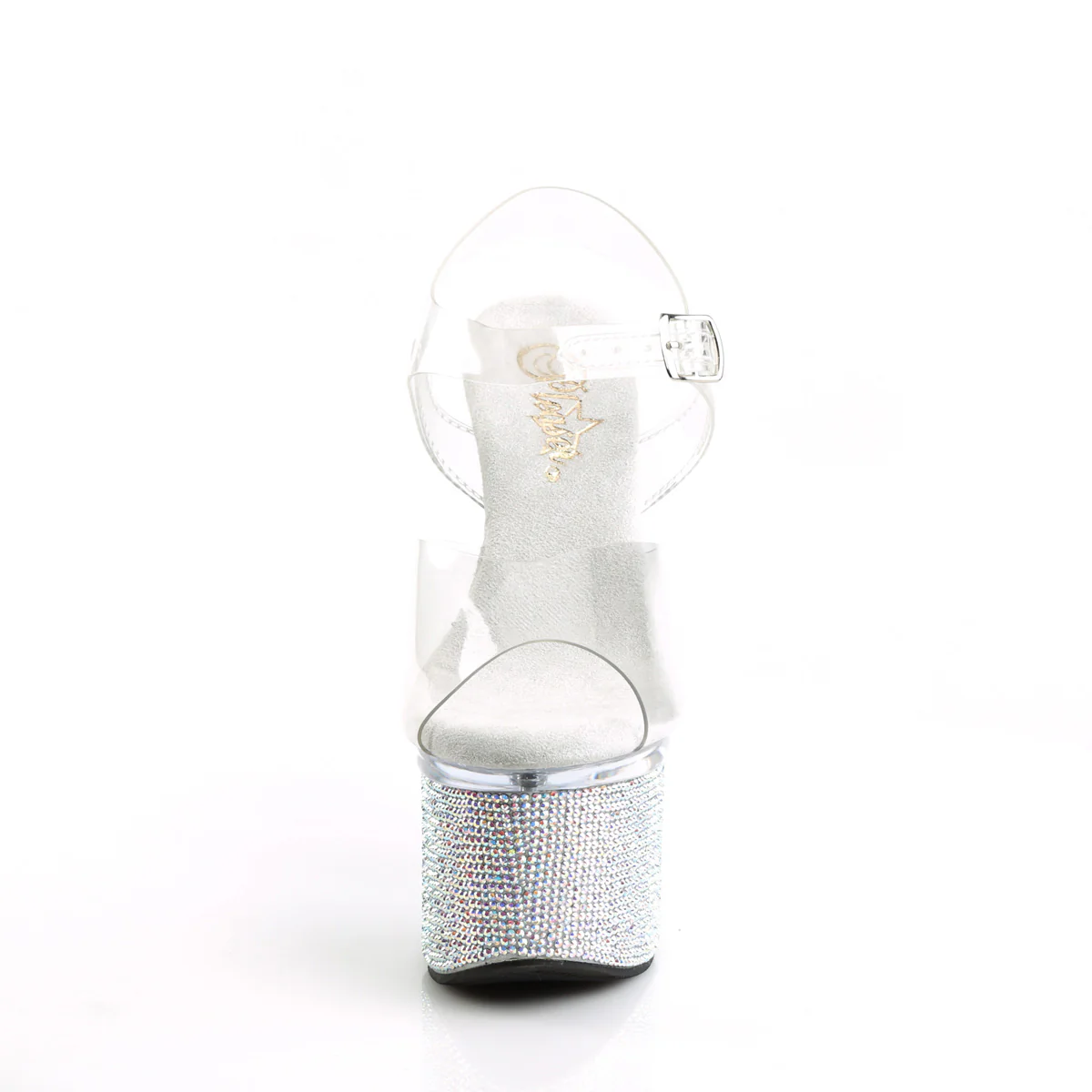 Clear Bling 7 Inch Strippers Platform Shoes - Pleaser ESTEEM-708DM - Image 2
