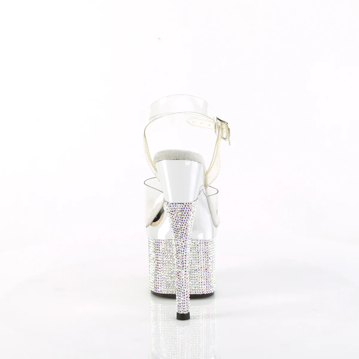 Silver Chrome 7 Inch Glamour Models Platform Shoes - Pleaser ESTEEM-708DM - Image 4