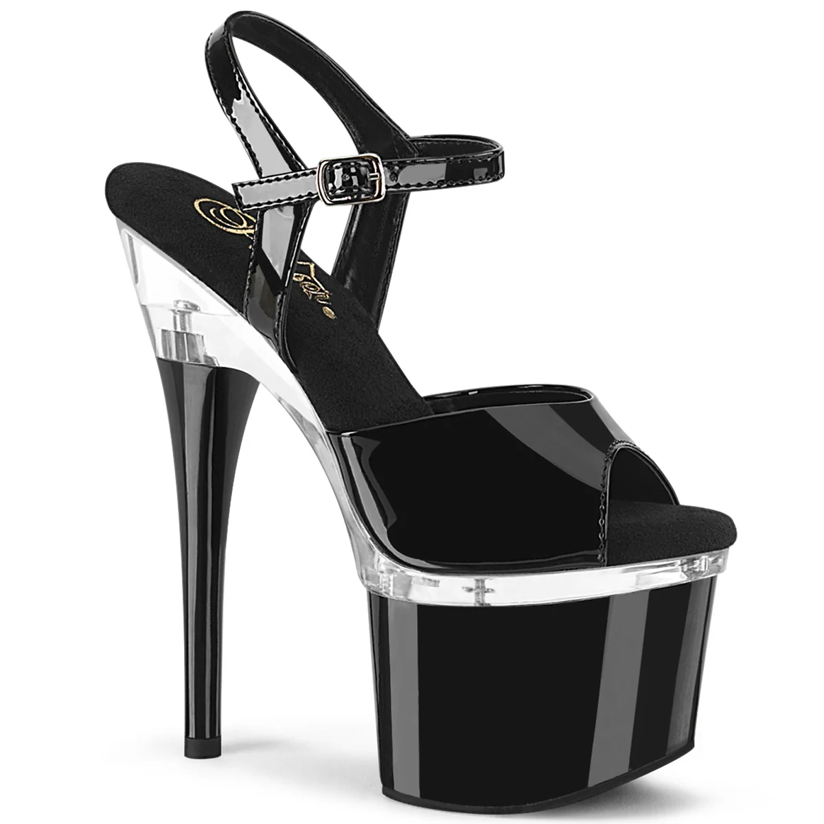 Black 7 Inch Exotic Dancing Platform Shoes - Pleaser ESTEEM-709