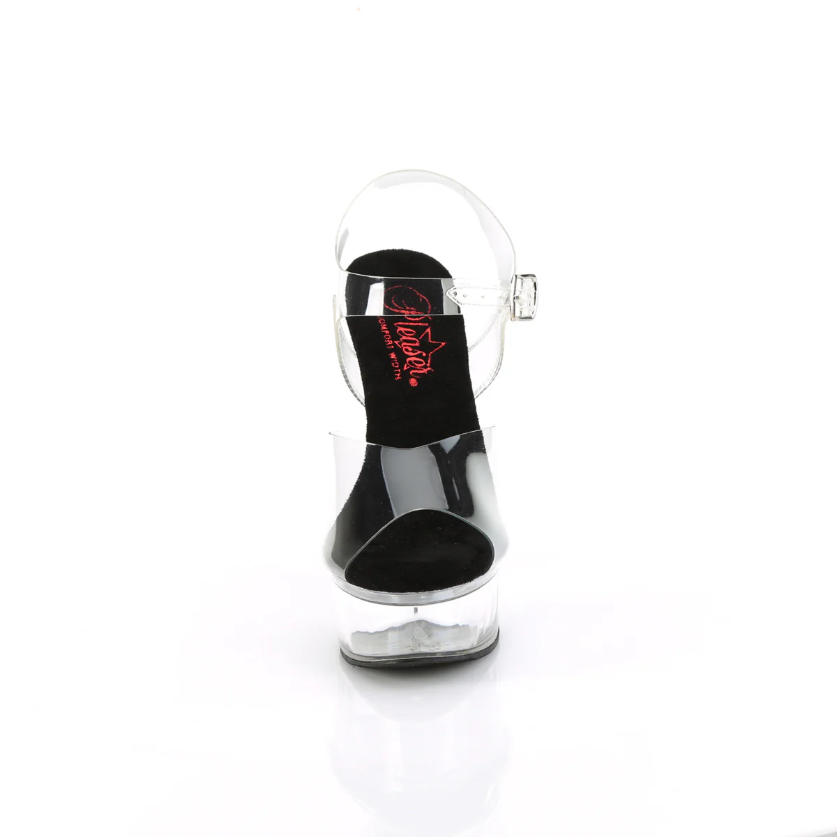 Clear 6 Inch Exotic Dancer Platform Shoes -  Pleaser EXCITE-608 - Image 2