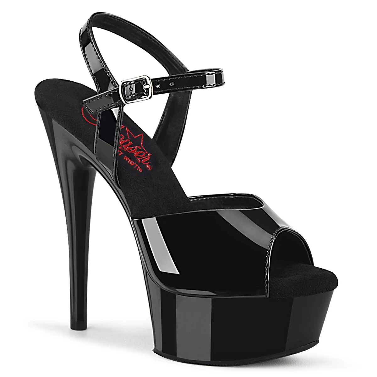 Black 6 Inch Strippers Platform Shoes - Pleaser EXCITE-609