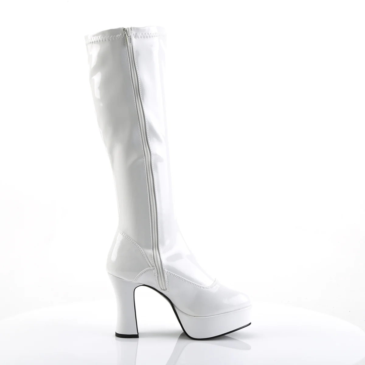 White 4 Inch Knee Length Boots - Funtasma EXOTICA-2000 - Image 5