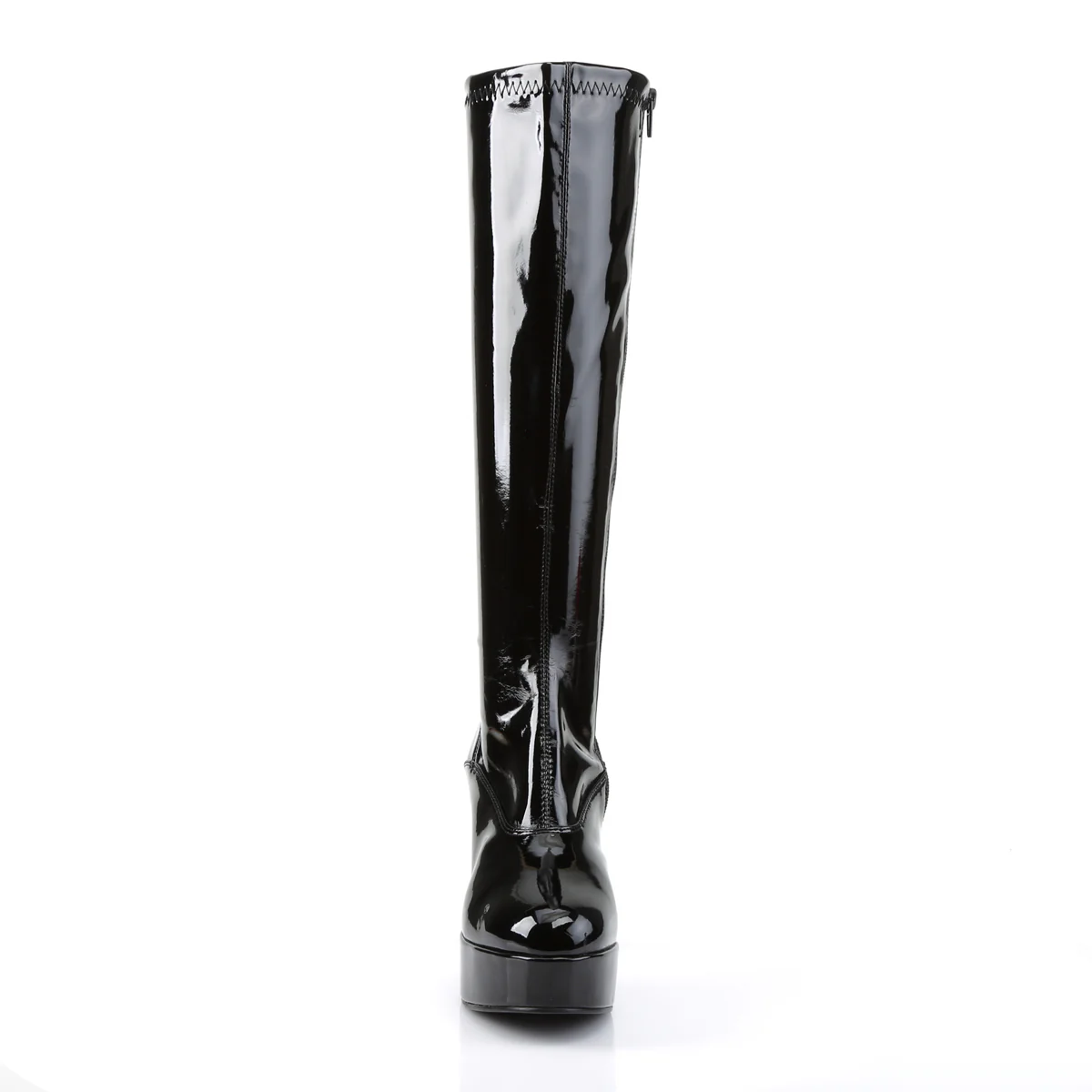 Black Patent 4 Inch Disco Knee High Boots - Funtasma EXOTICA-2000 - Image 2