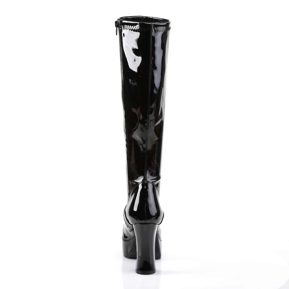 Black Patent 4 Inch Disco Knee High Boots - Funtasma EXOTICA-2000 - Image 4
