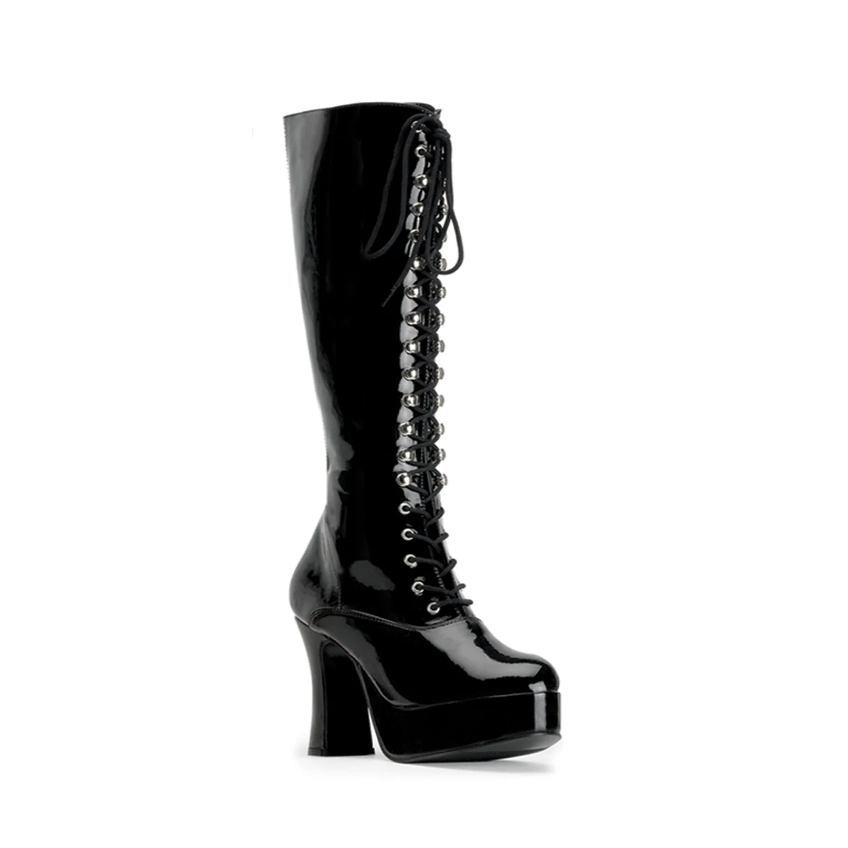Black 4 Inch Retro Knee High Boots -  Funtasma EXOTICA-2020 - Image 6