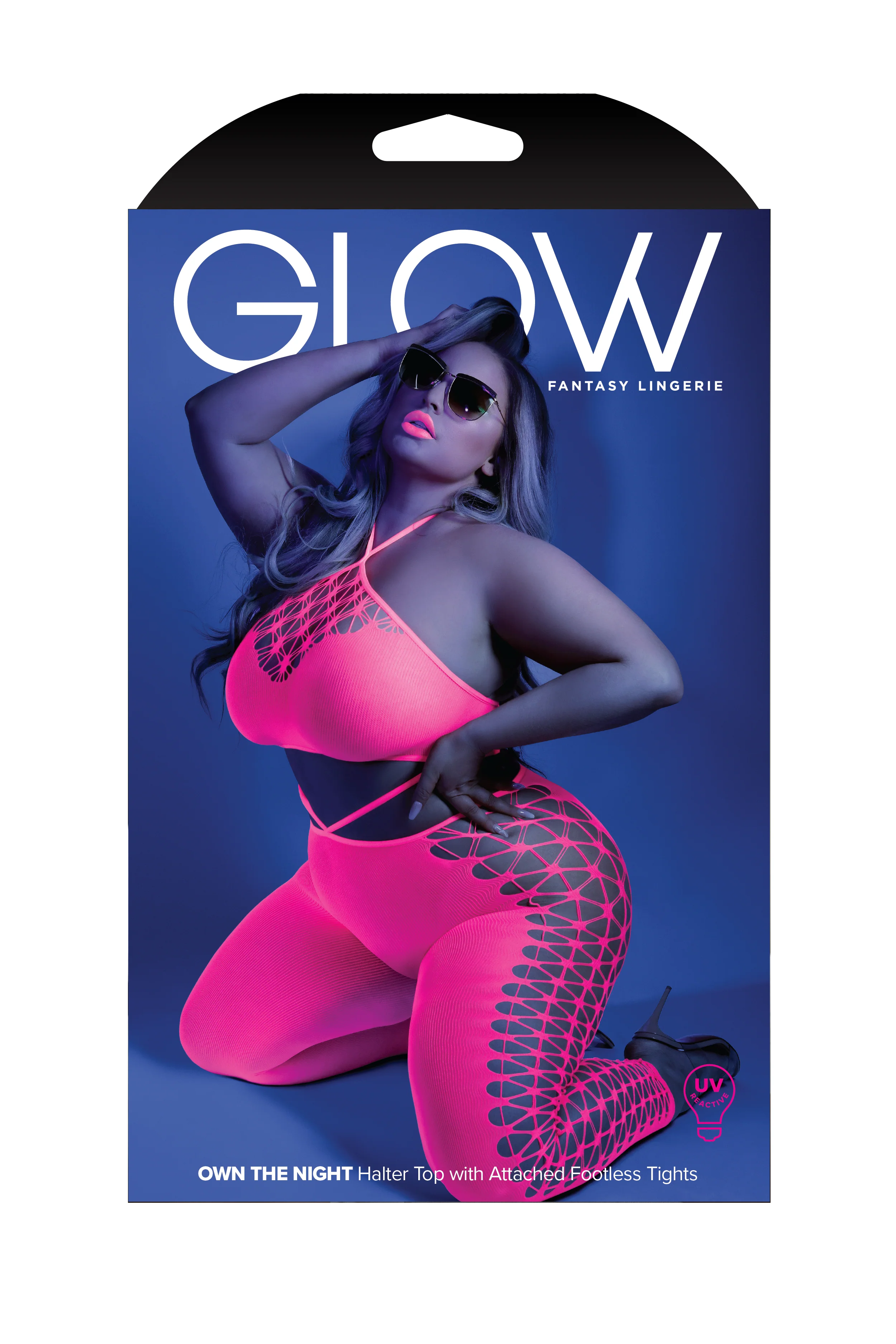 FL-GL2109X Fantasy Lingerie Own The Night Cropped Cutout Halter Bodystocking - Image 3