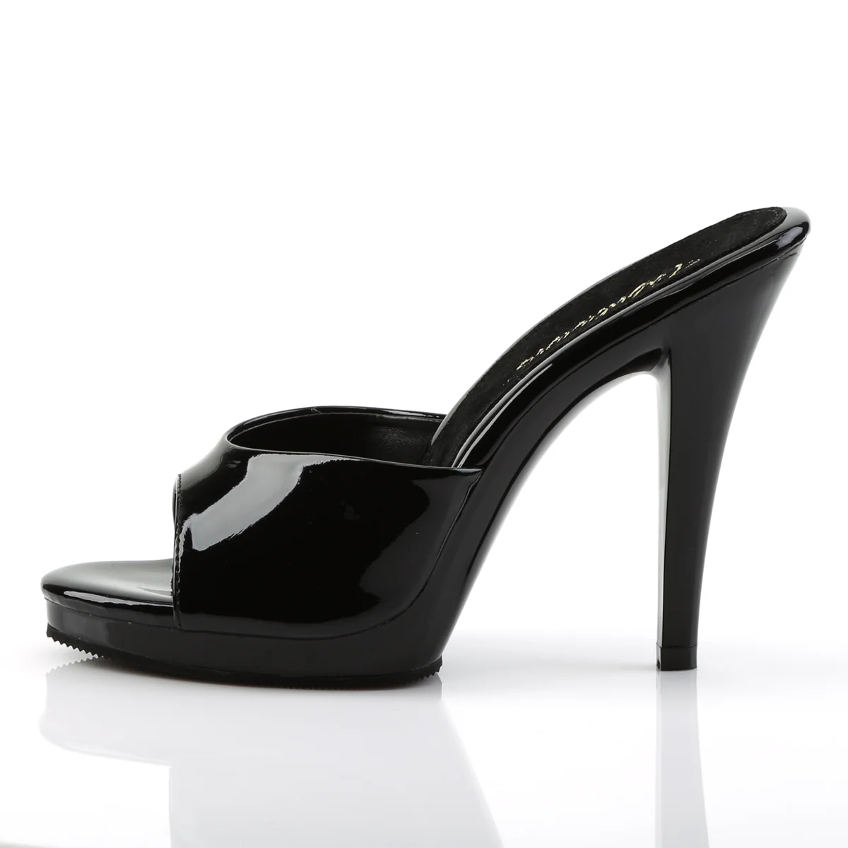Black 4.5 Inch Fetish Shoes -  Fabulicious FLAIR-401-2 - Image 3