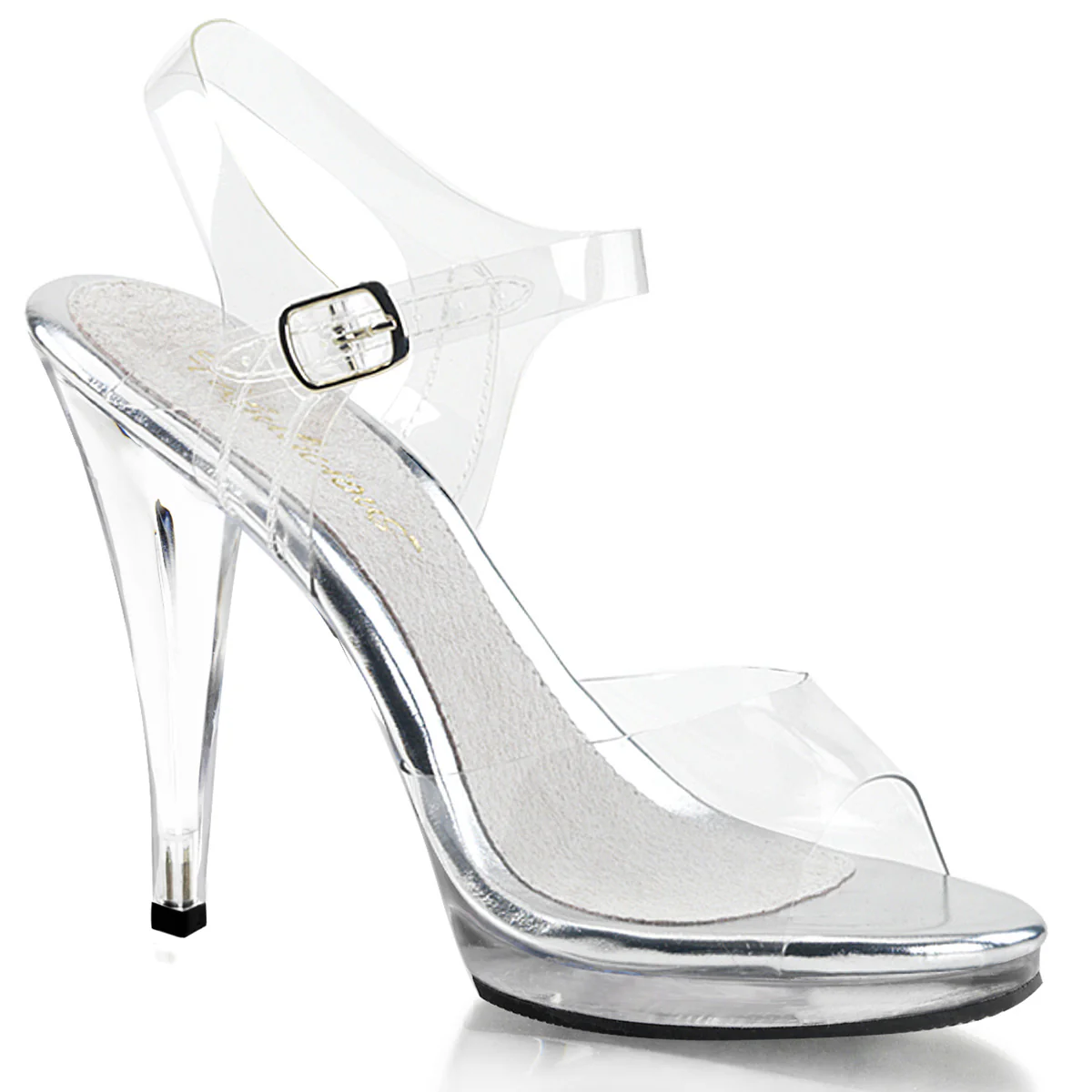 Clear 4.5 Inch Posing Shoes - Fabulicious FLAIR-408 - Image 6