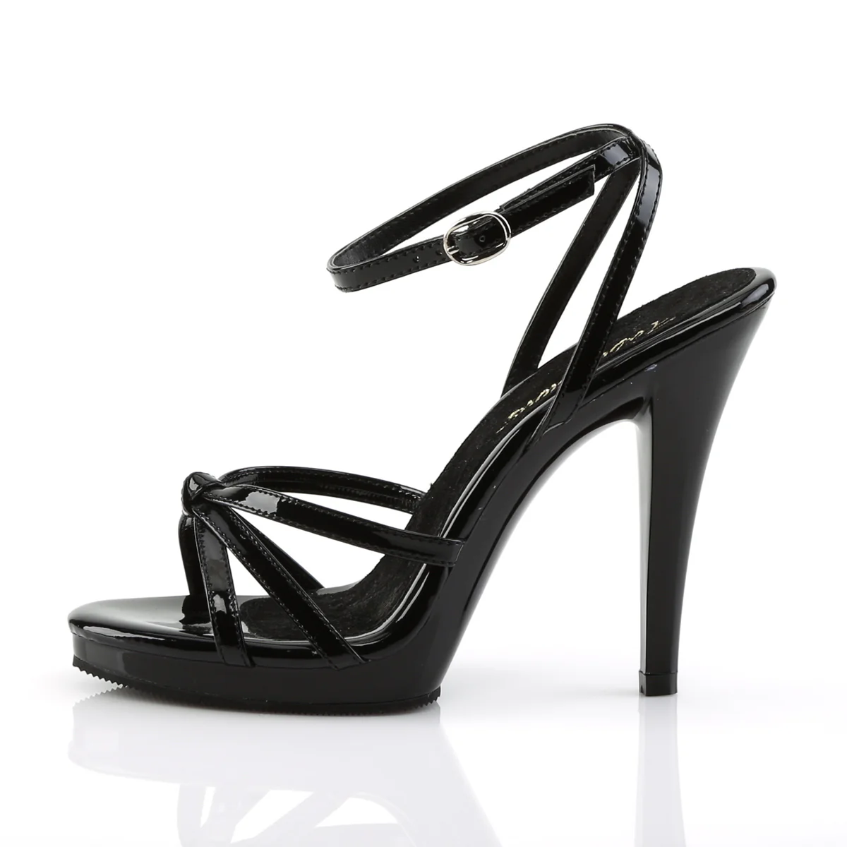 Black 4.5 Inch Fetish Shoes -  Fabulicious FLAIR-436 - Image 3
