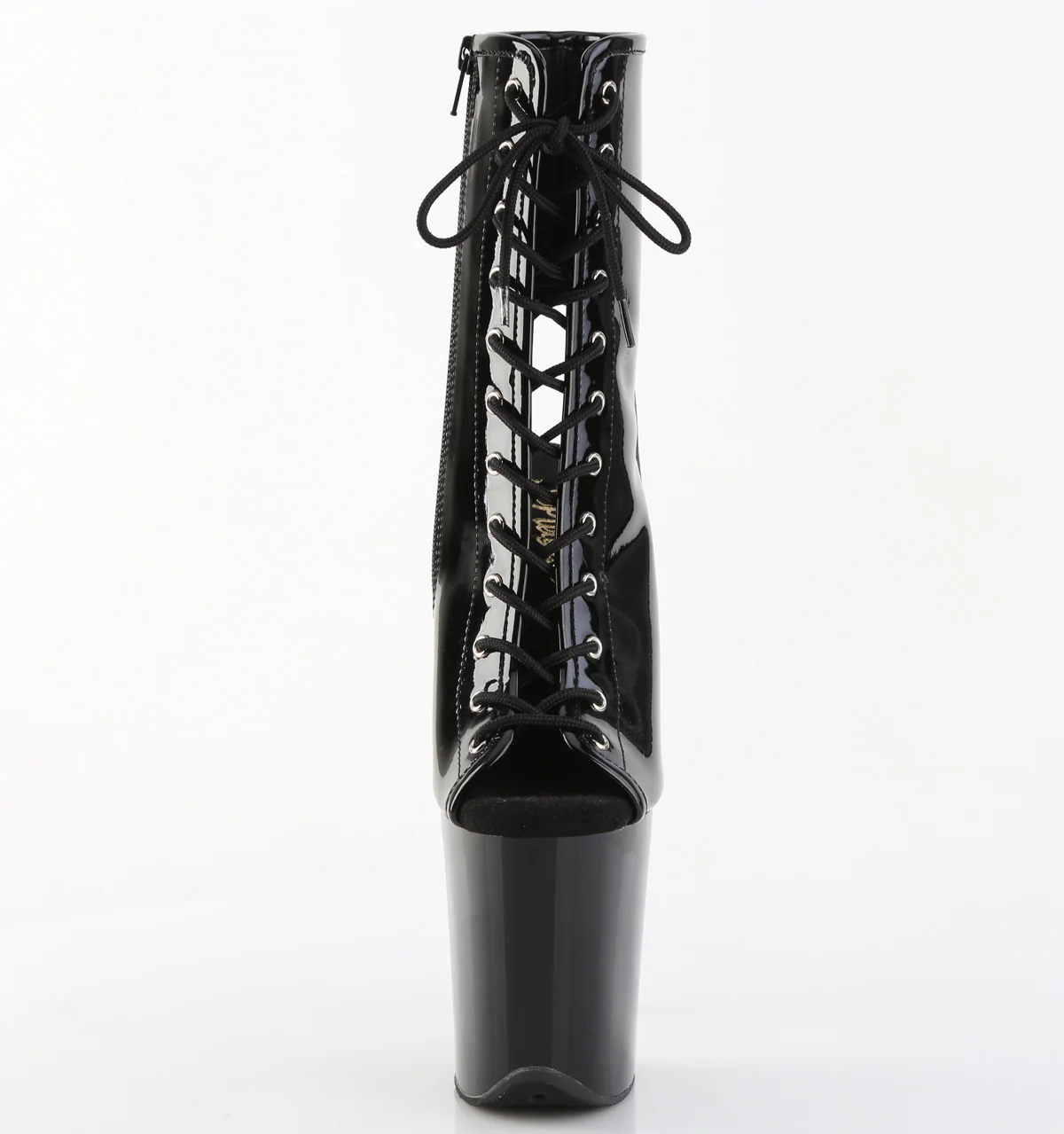 Black 8 Inch Pole Dancing Ankle Boots -  Pleaser FLAMINGO-1016 - Image 2