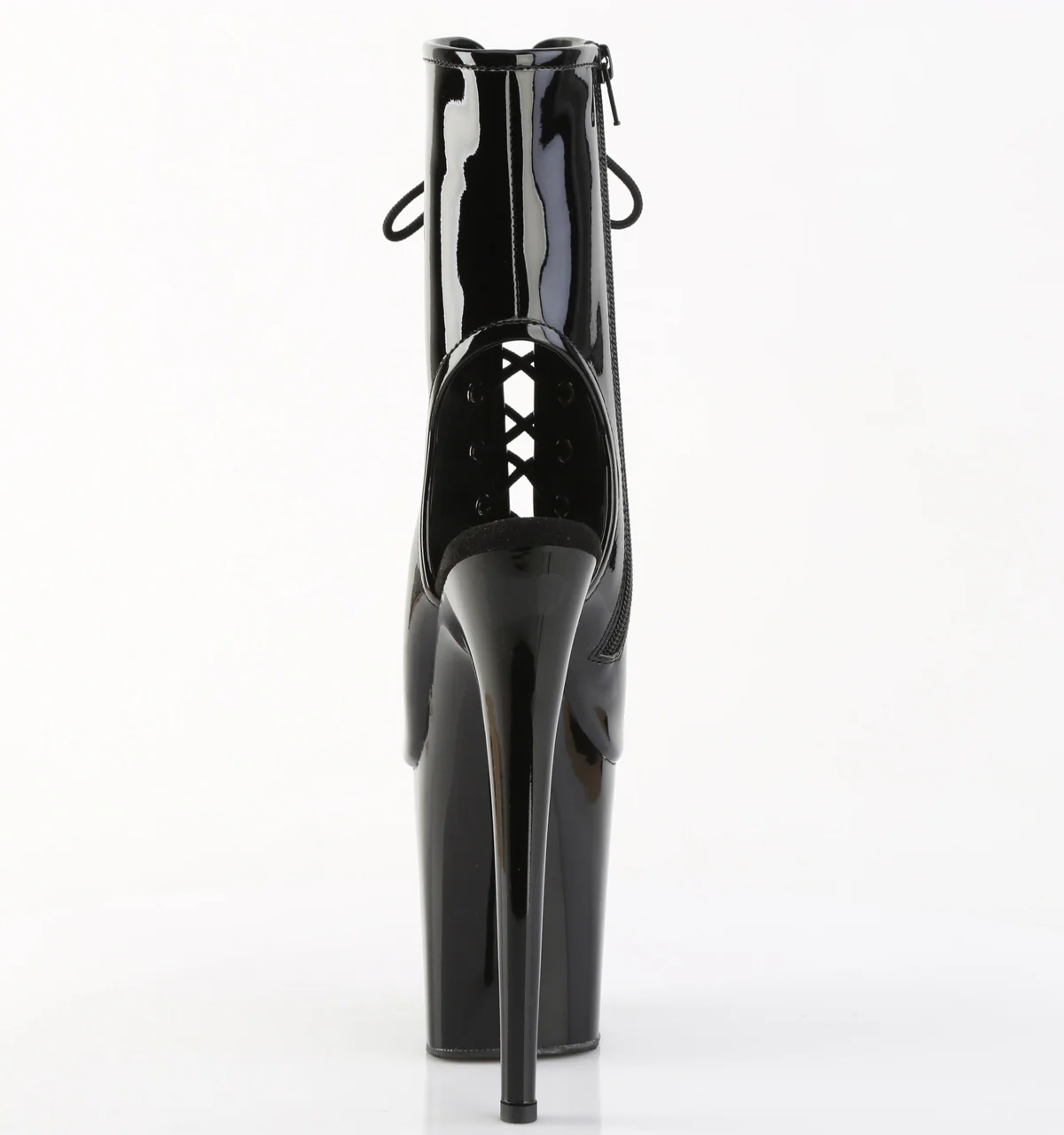 Black 8 Inch Pole Dancing Ankle Boots -  Pleaser FLAMINGO-1016 - Image 4