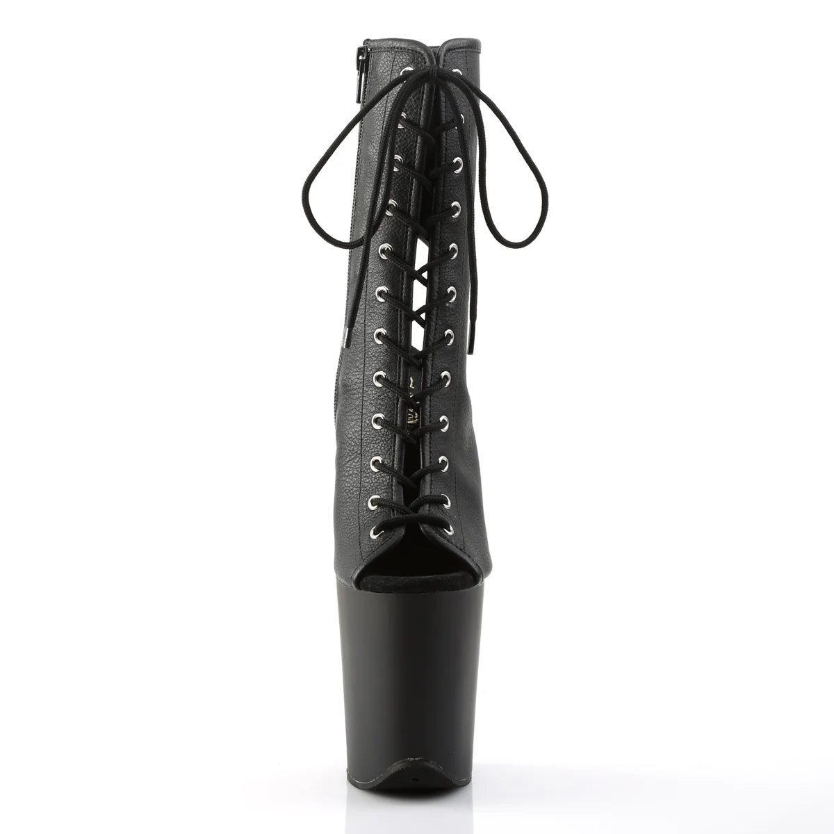 Black 8 Inch Exotic Dancer Ankle Boots - Pleaser FLAMINGO-1016 - Image 2