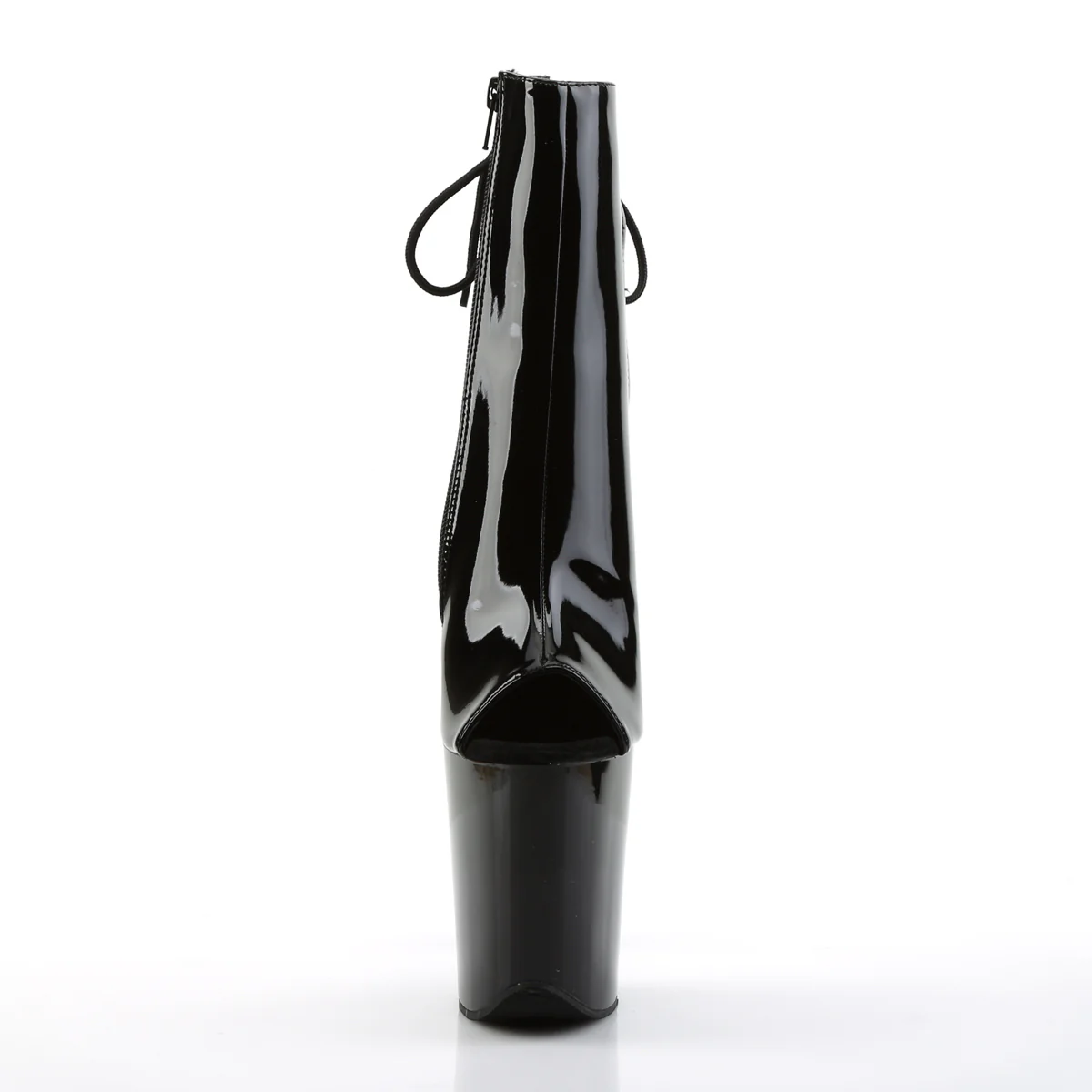 Black 8 Inch Pole Dance Ankle Boots - Pleaser FLAMINGO-1018 - Image 2