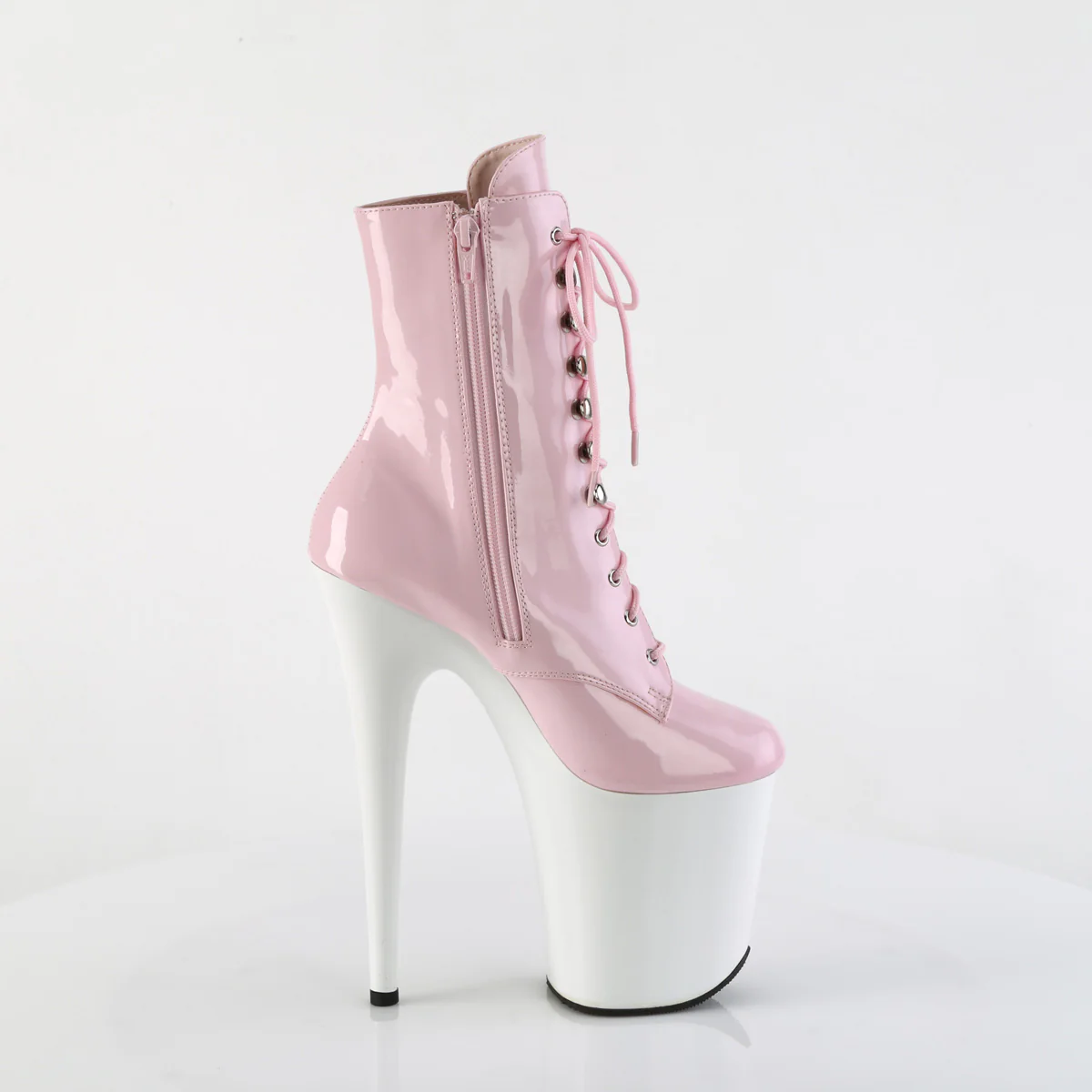 Baby Pink 8 Inch Pole Dancing Ankle Boots - Pleaser FLAMINGO-1020 - Image 5