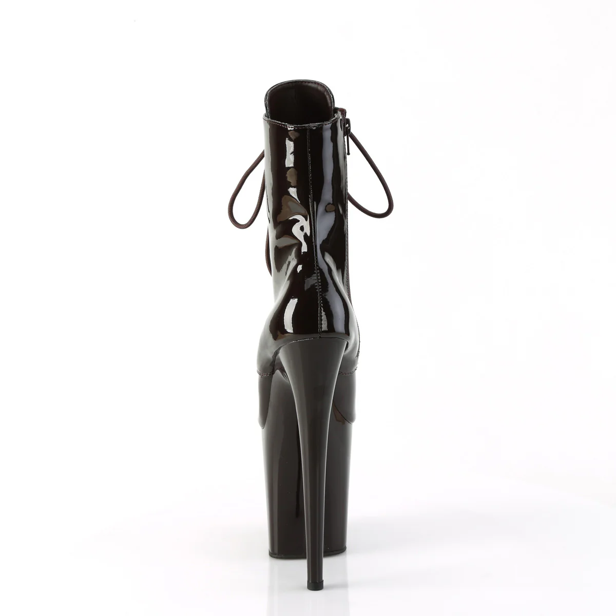 Coffee 8 Inch Exotic Dance Ankle Boots - Pleaser FLAMINGO-1020 - Image 4