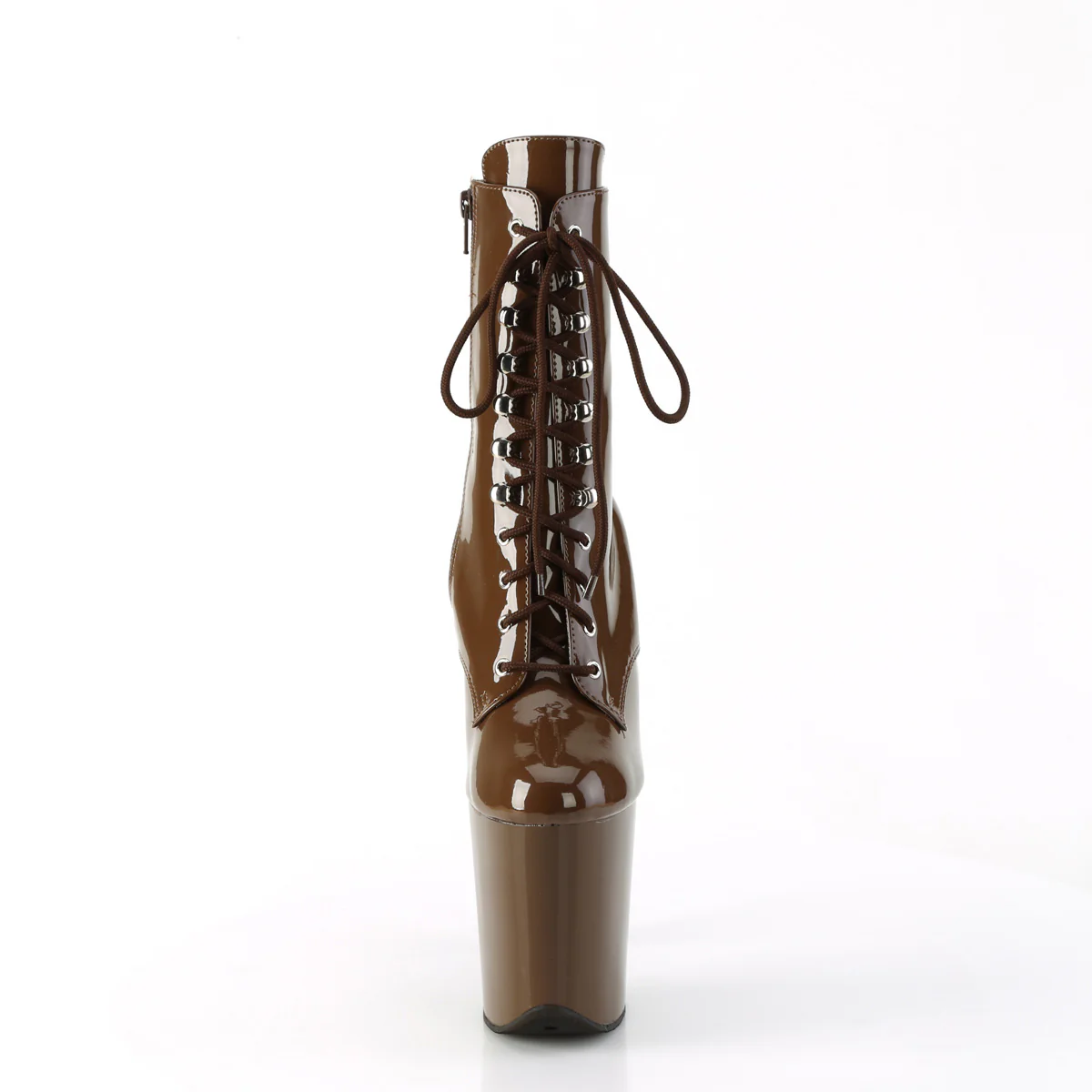Mocha 8 Inch Pole Dance Ankle Boots - Pleaser FLAMINGO-1020 - Image 2