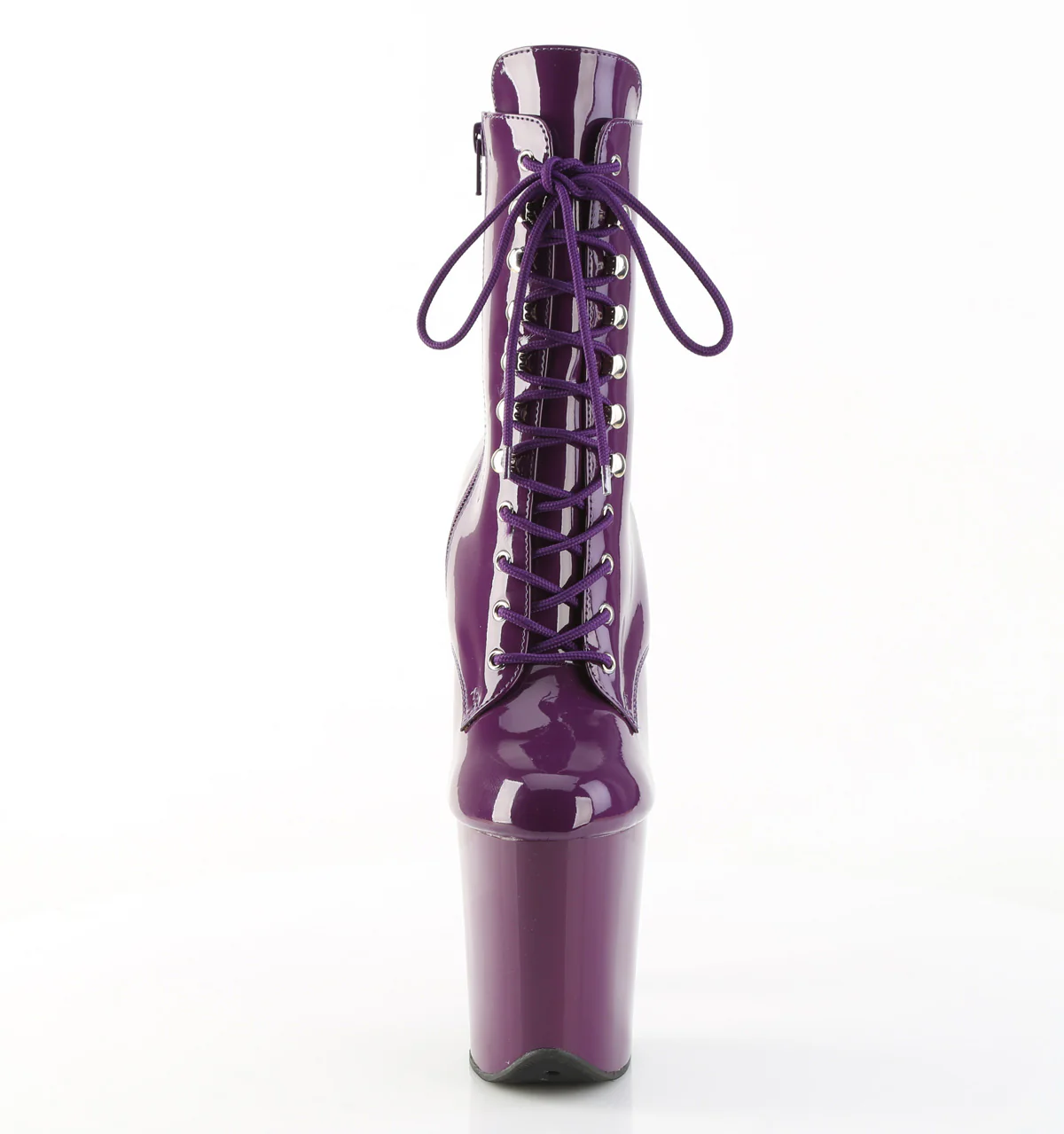 Purple 8 Inch Pole Heels Ankle Boots -  Pleaser FLAMINGO-1020 - Image 2