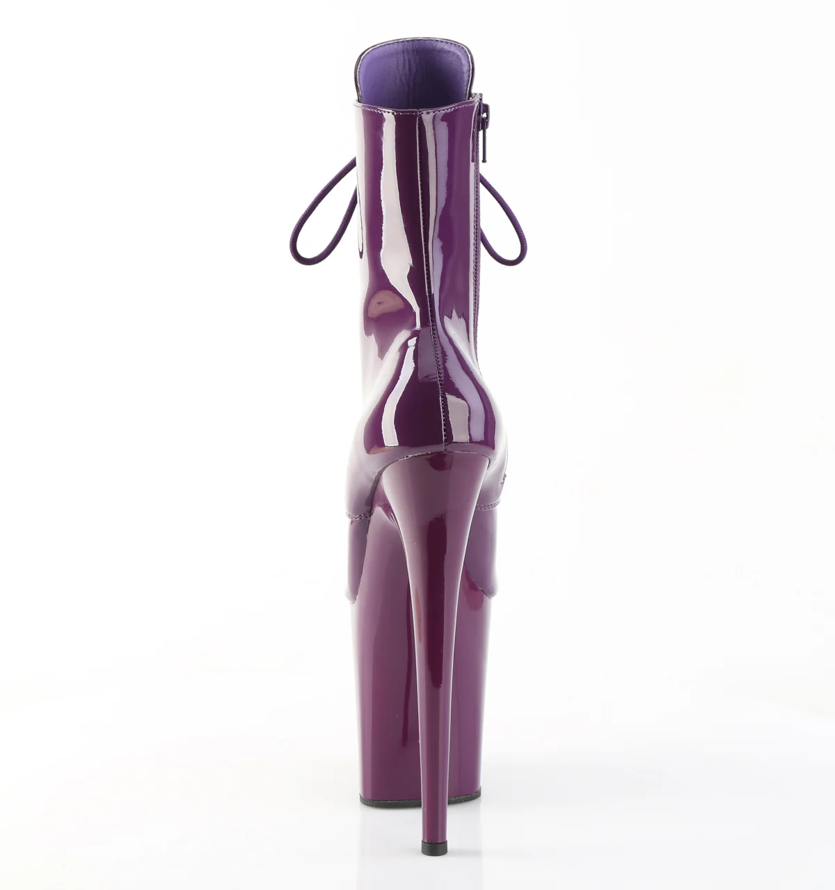 Purple 8 Inch Pole Heels Ankle Boots -  Pleaser FLAMINGO-1020 - Image 4