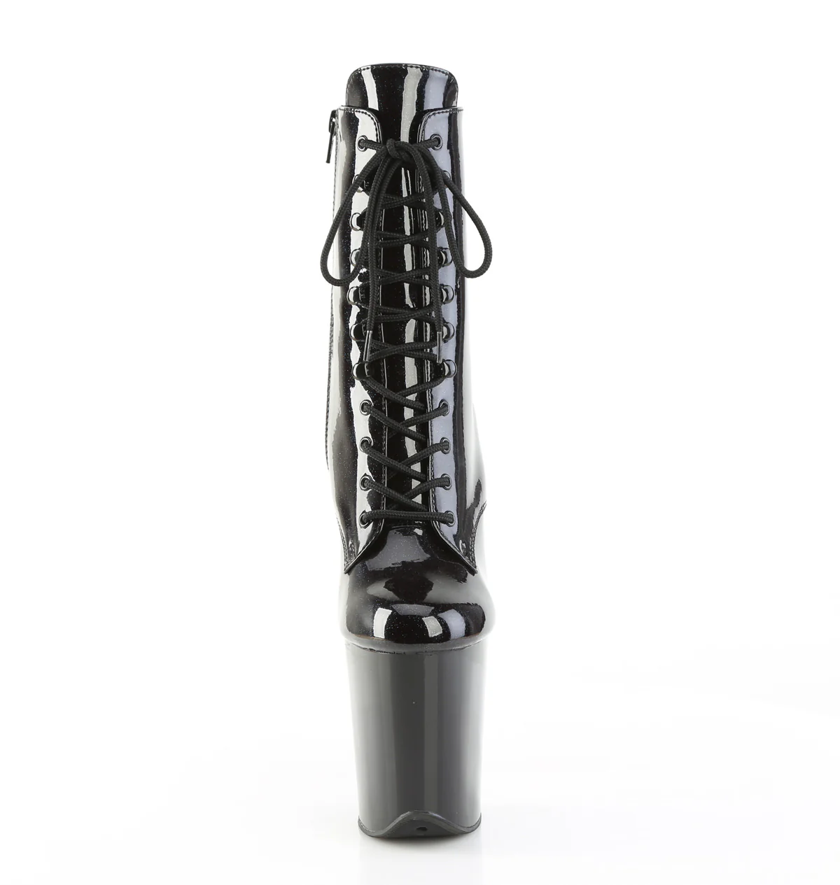 Black 8 Inch Pole Dance Ankle Boots -  Pleaser FLAMINGO-1020BLG - Image 2