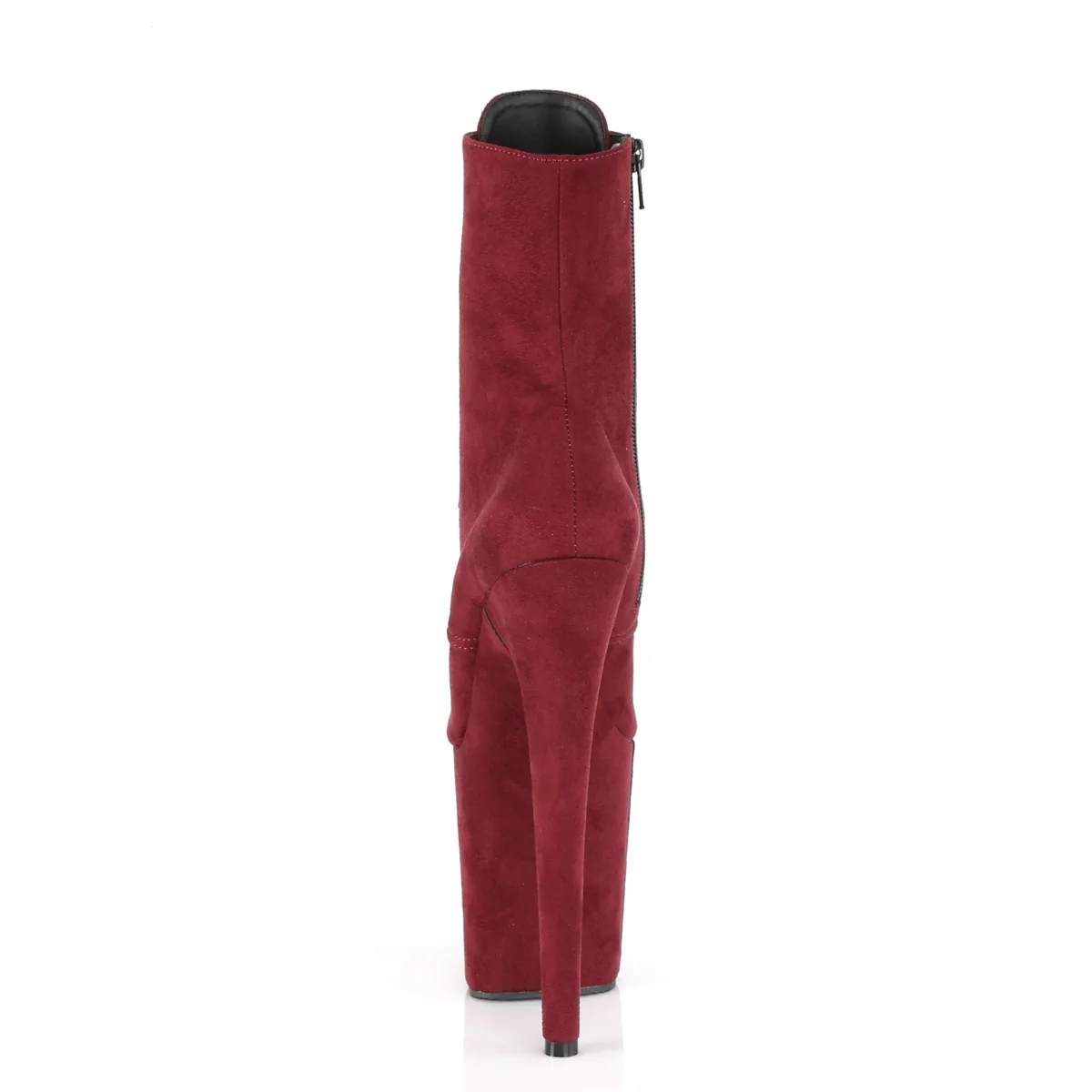 Burgundy 8 Inch Exotic Dancing Ankle Boots - Pleaser FLAMINGO-1020FS - Image 4