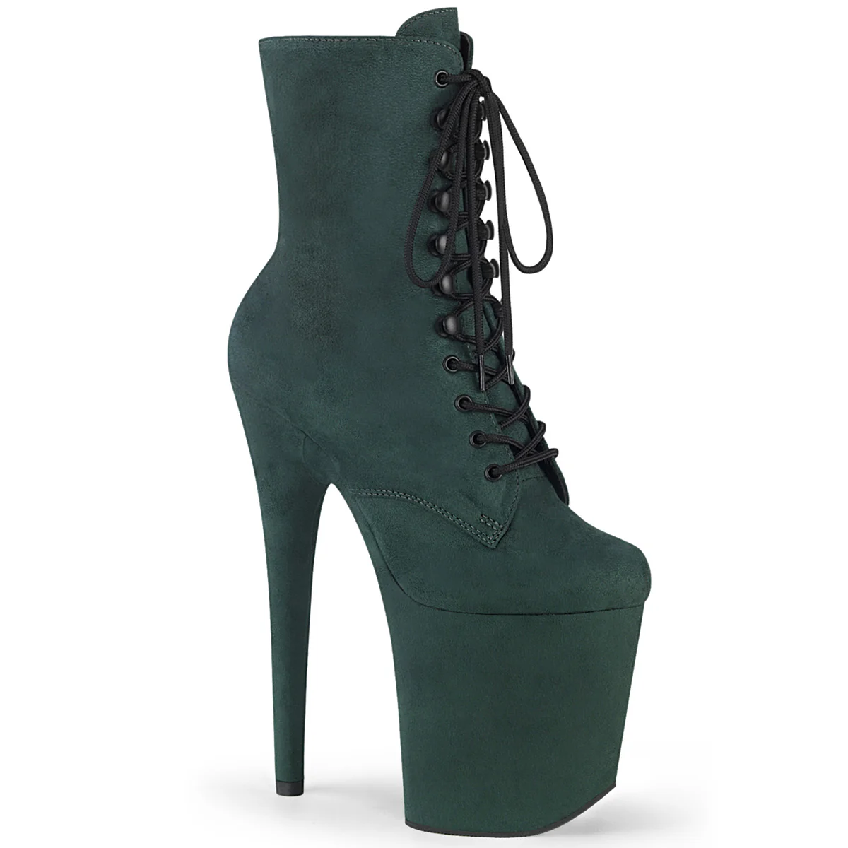 Emerald Green 8 Inch Glamour Models Ankle Boots - Pleaser FLAMINGO-1020FS