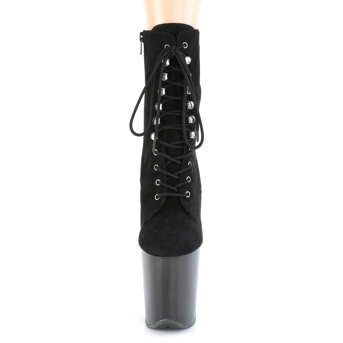 Black 8 Inch Pole Dancing Ankle Boots - Pleaser FLAMINGO-1020FST - Image 2