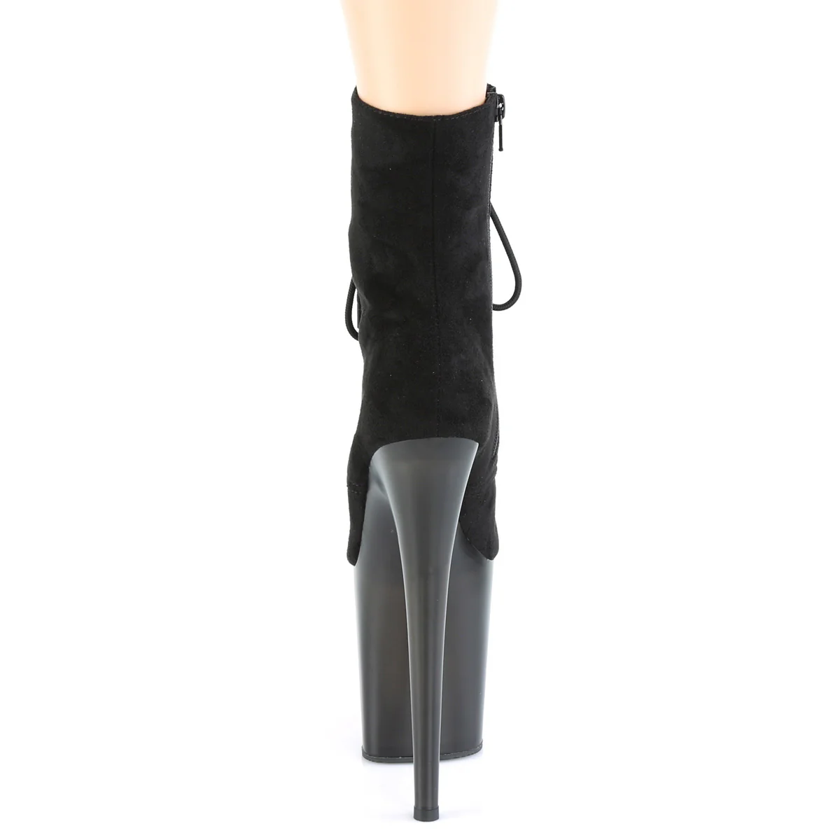 Black 8 Inch Pole Dancing Ankle Boots - Pleaser FLAMINGO-1020FST - Image 4