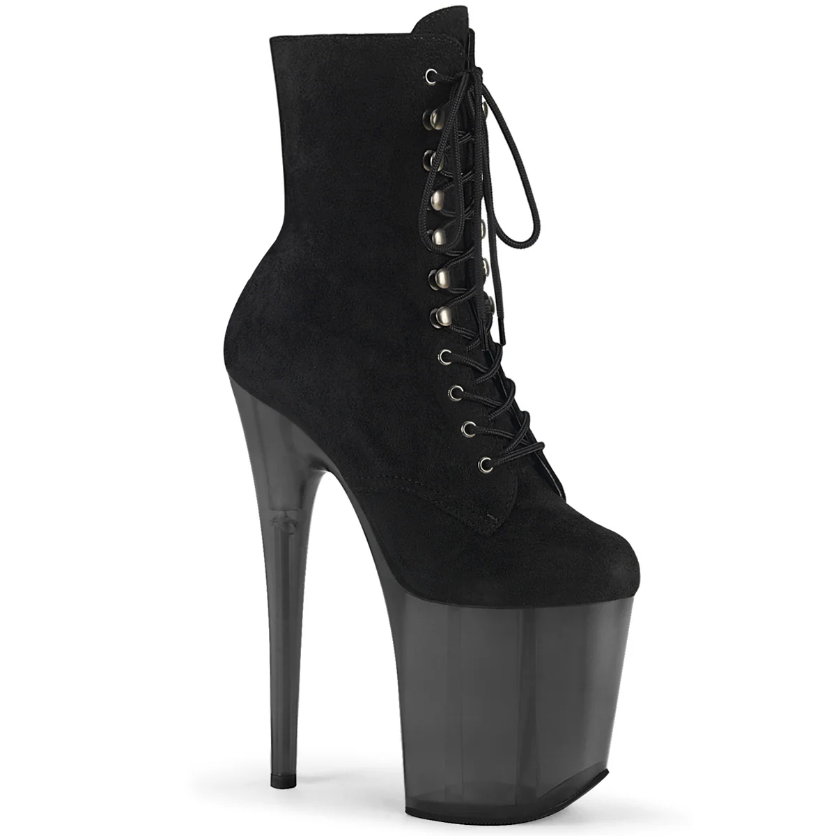 Black 8 Inch Pole Dancing Ankle Boots - Pleaser FLAMINGO-1020FST - Image 6